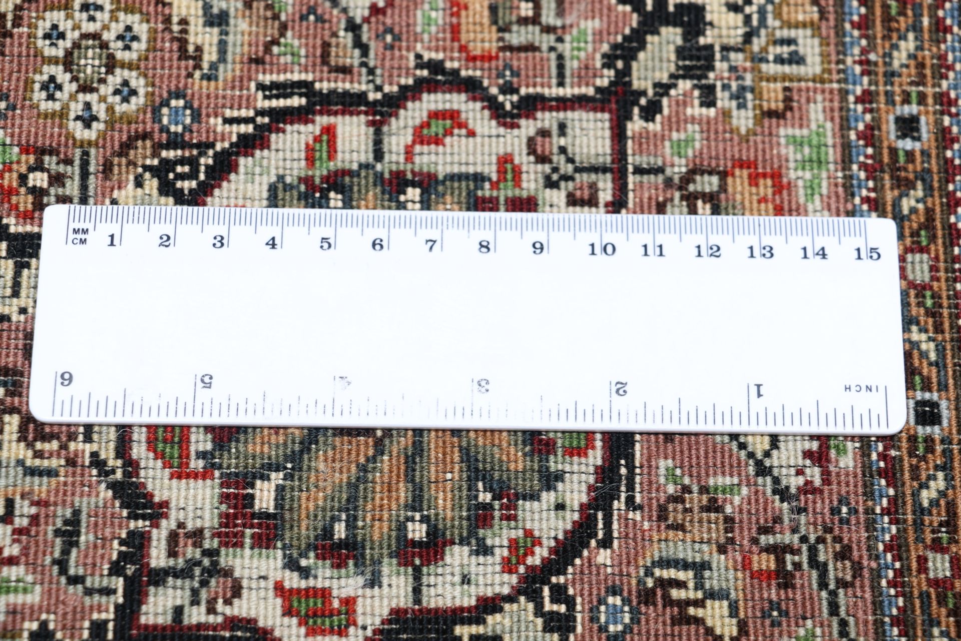 Handgeknüpfter Täbriz Perserteppich, 246 × 341 cm, Wolle & Seide