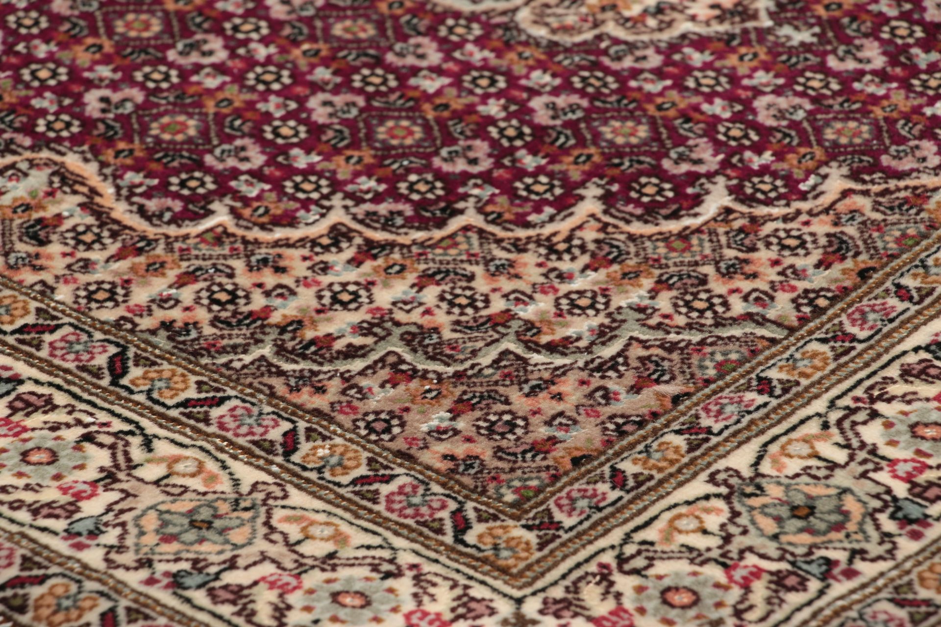 Handgeknüpfter Täbriz Perserteppich, 80 × 395 cm, Wolle & Seide