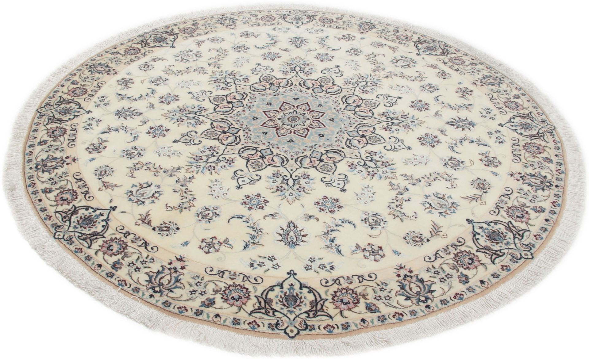 Nain Perserteppich 125 × 125 cm aus Wolle & Seide, handgeknüpft