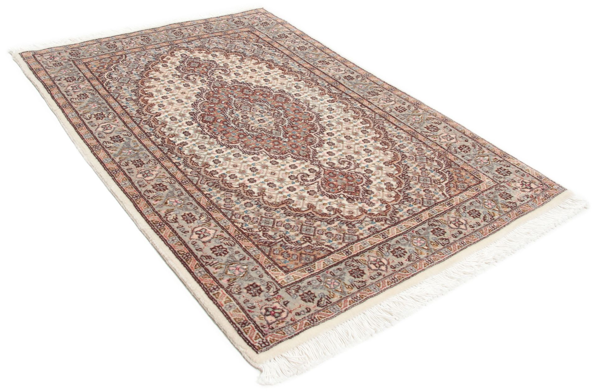 Täbriz Perserteppich 63 × 95 cm aus Wolle & Seide, handgeknüpft