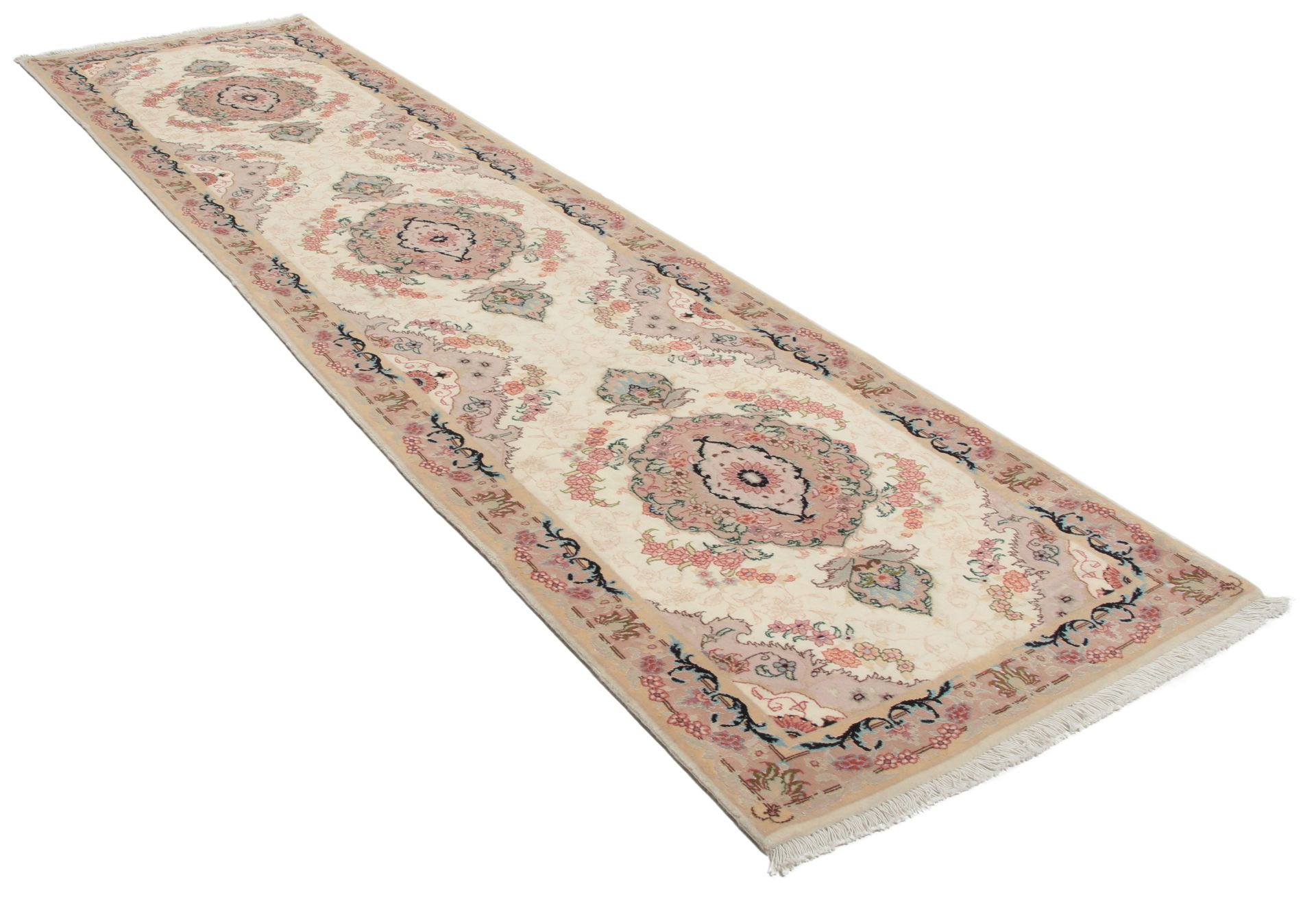Handgeknüpfter Täbriz Perserteppich 77 × 290 cm