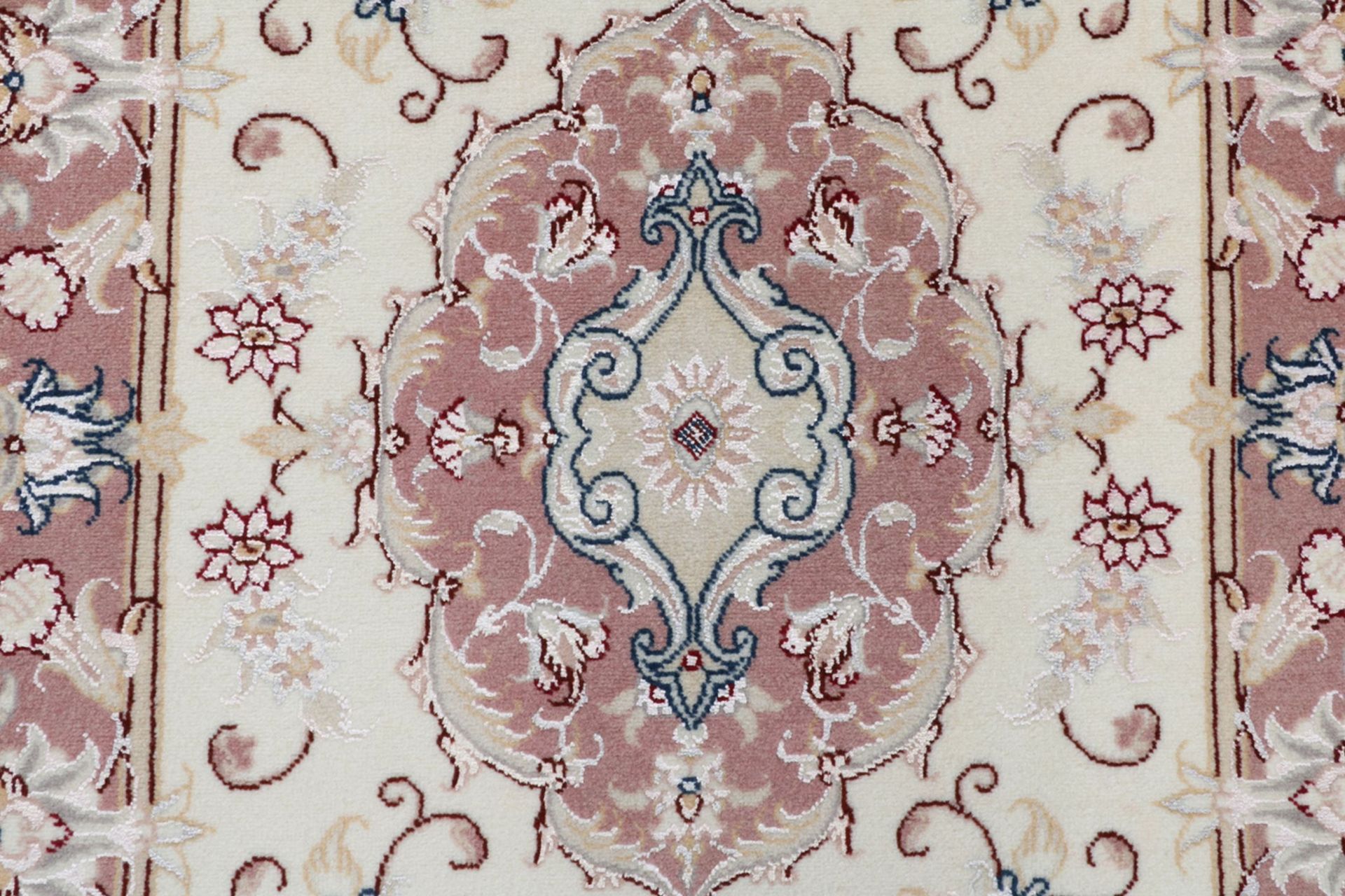 Täbriz Perserteppich 60 × 90 cm aus Wolle & Seide, handgeknüpft