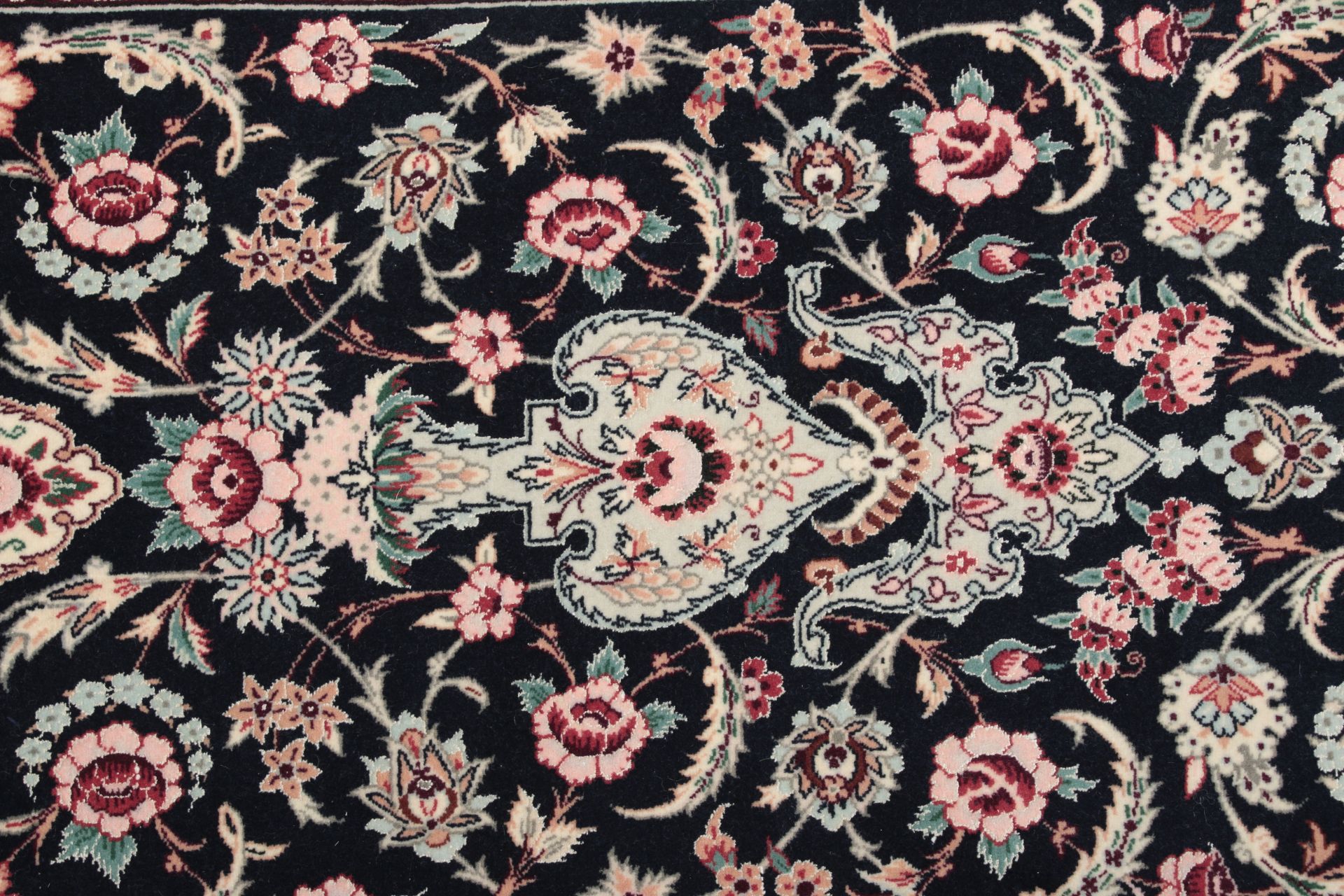 Handgeknüpfter Isfahan Perserteppich, 71 × 305 cm, Wolle & Seide