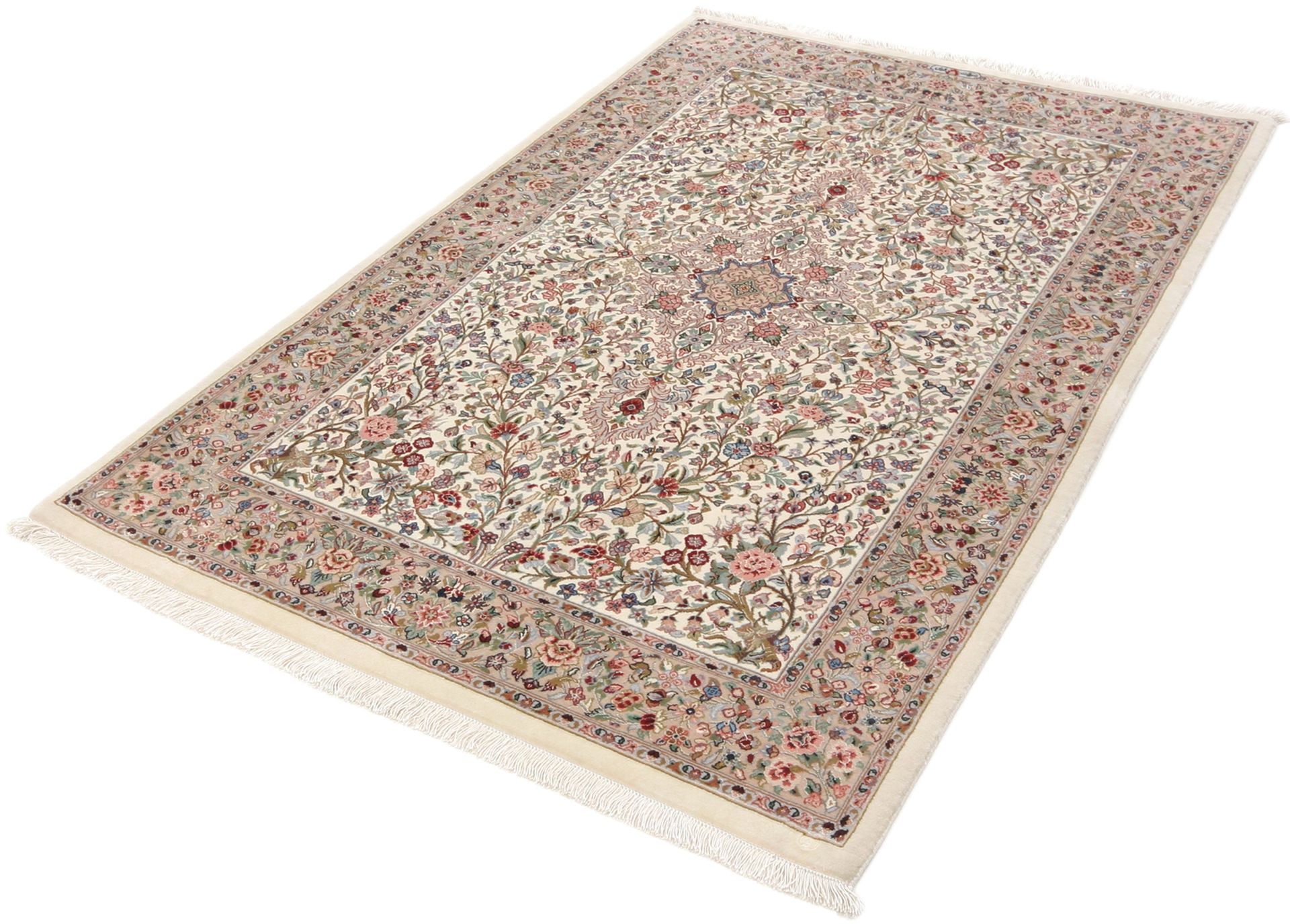 Isfahan Perserteppich aus Iran, 104 × 164 cm