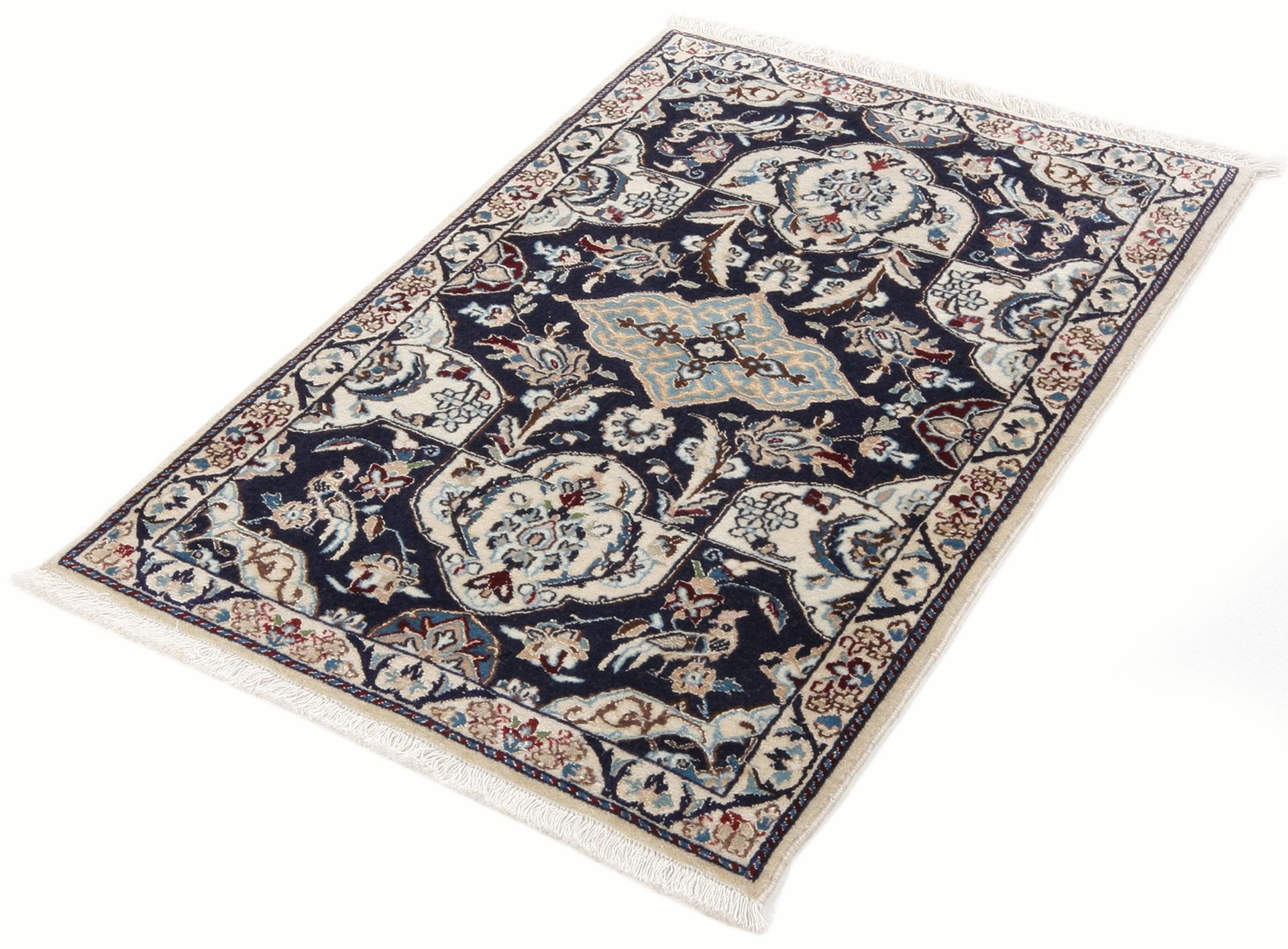 Nain Perserteppich 50 × 78 cm aus Wolle & Seide, handgeknüpft