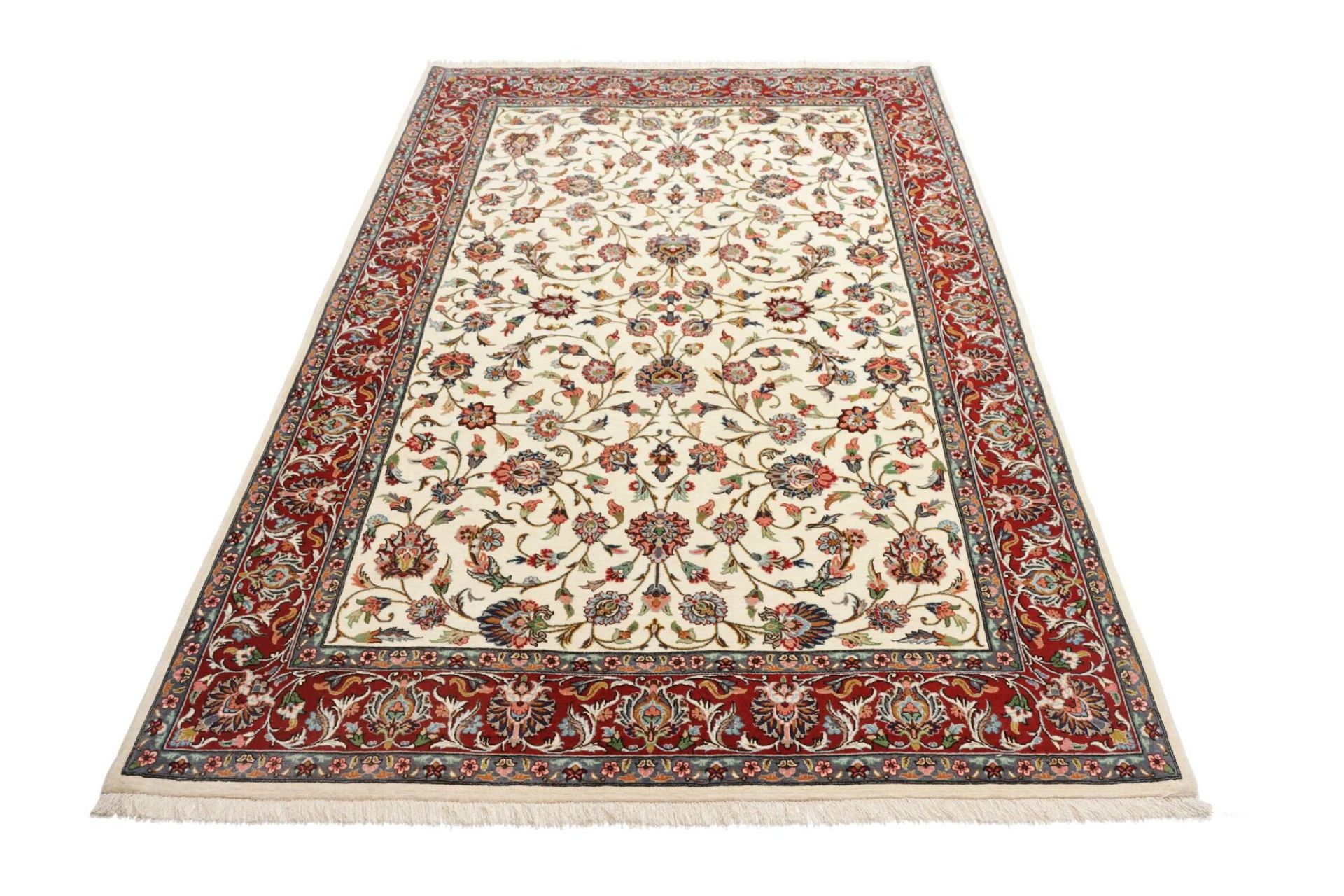 Isfahan Perserteppich aus Iran, 134 × 212 cm