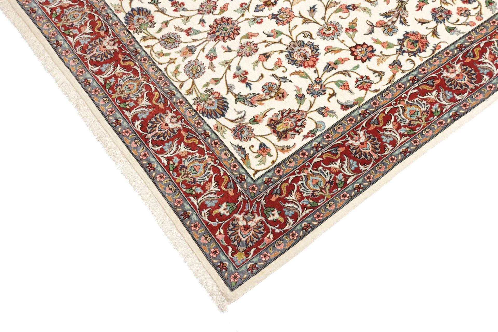 Isfahan Perserteppich aus Iran, 134 × 212 cm