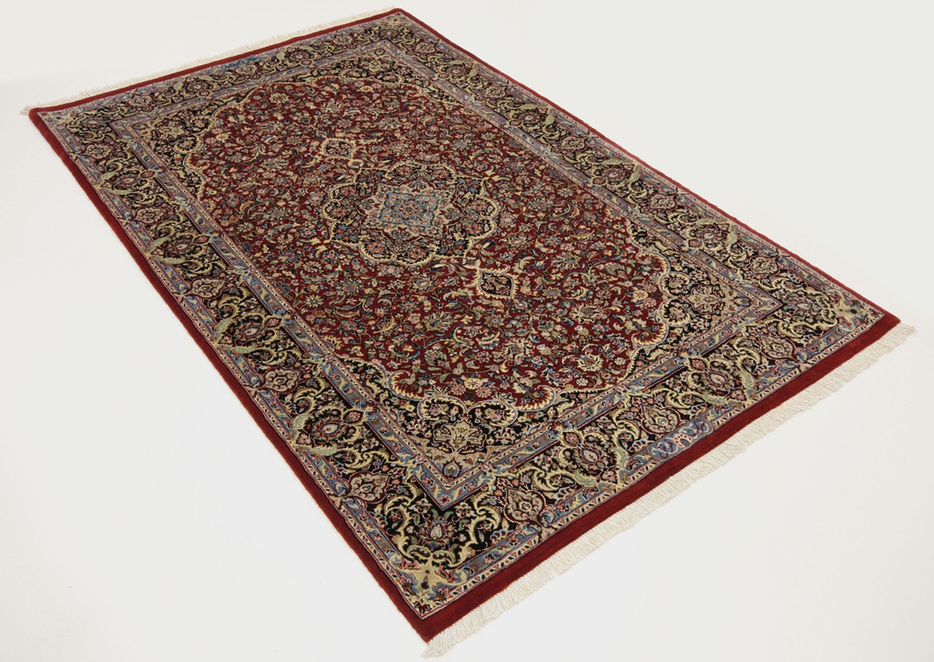 perserteppich-isfahan-105-x-165-cm-schurwolle-seide-handgeknupft-5 Handgeknüpfter Isfahan Perserteppich 105 × 165 cm