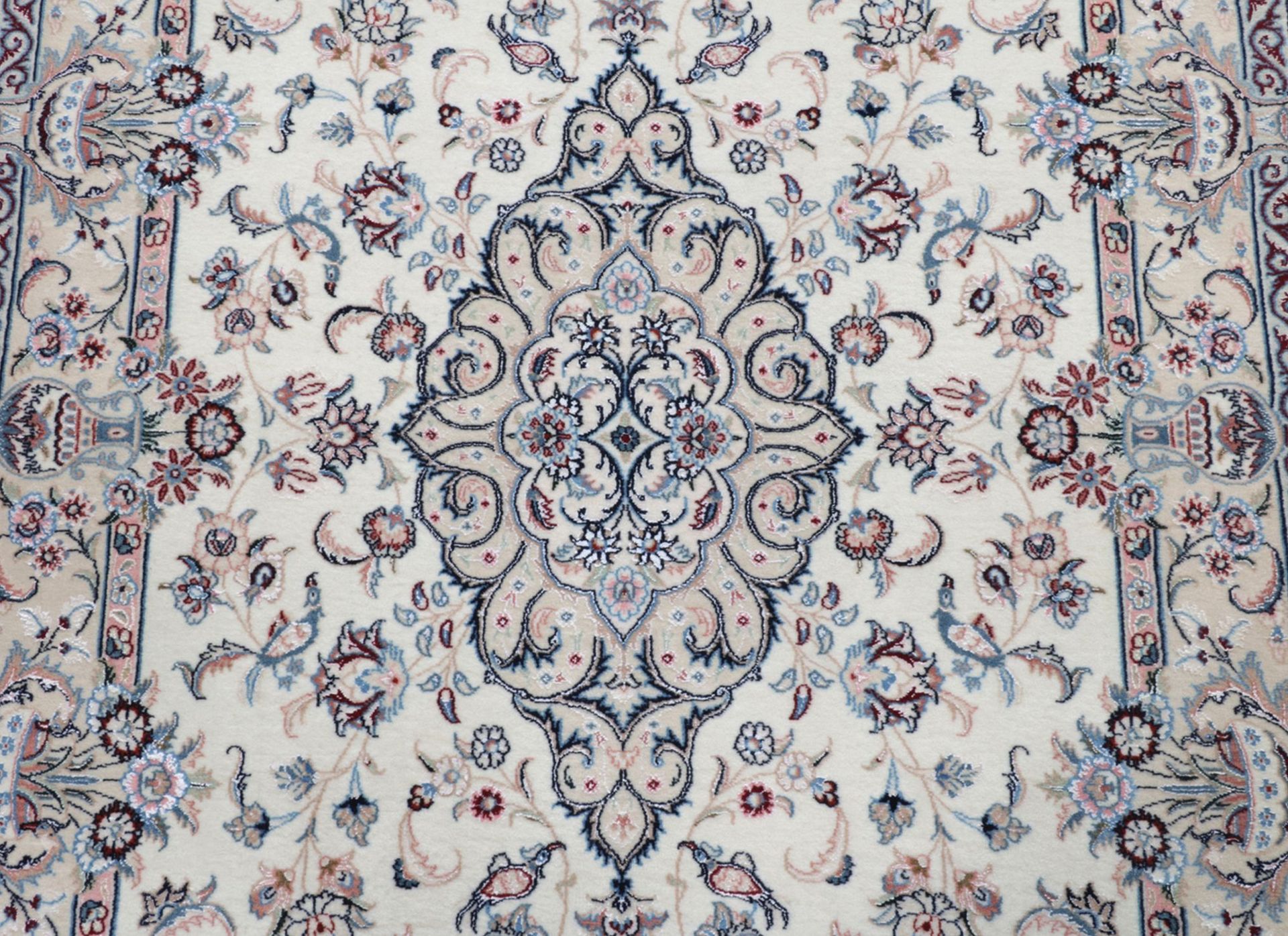 Isfahan Perserteppich 104 × 160 cm aus Wolle & Seide, handgeknüpft