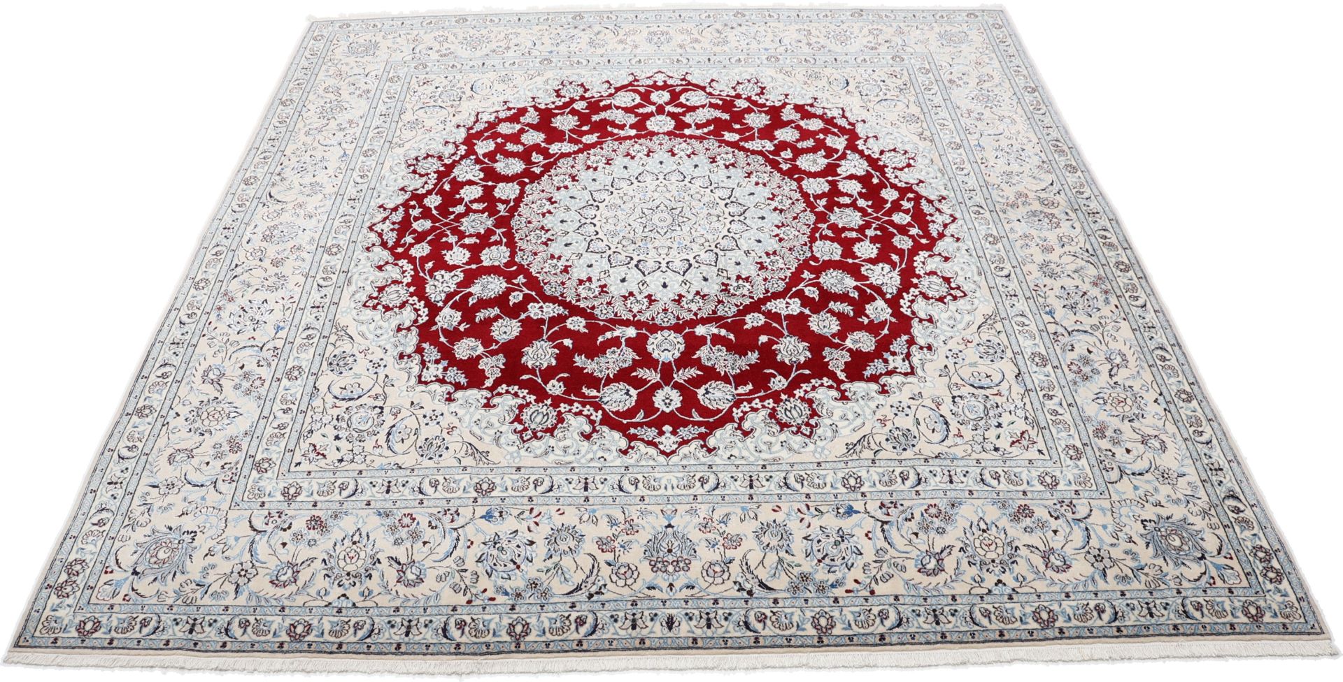 Nain Perserteppich 207 × 220 cm aus Wolle & Seide, handgeknüpft