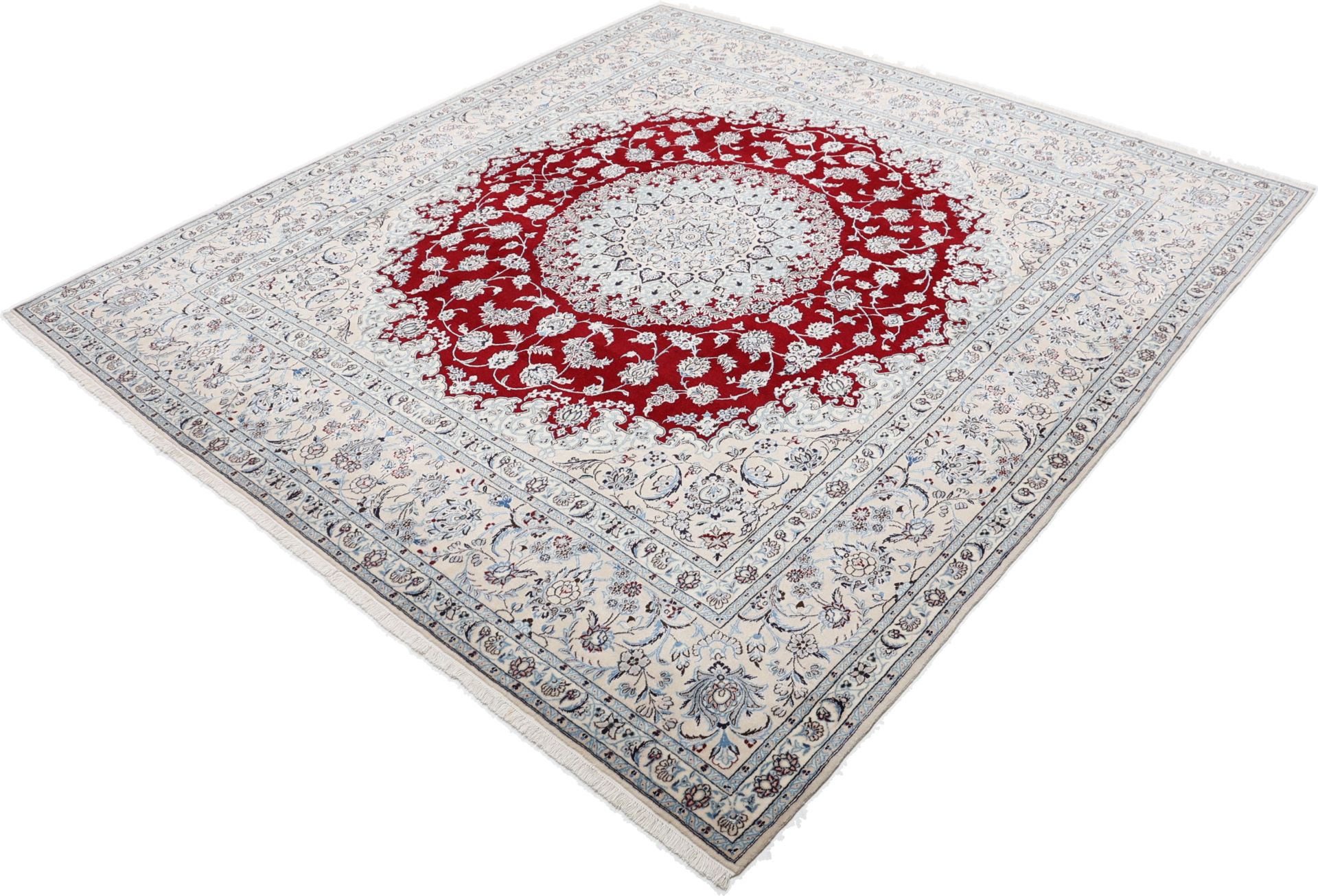 Nain Perserteppich 207 × 220 cm aus Wolle & Seide, handgeknüpft