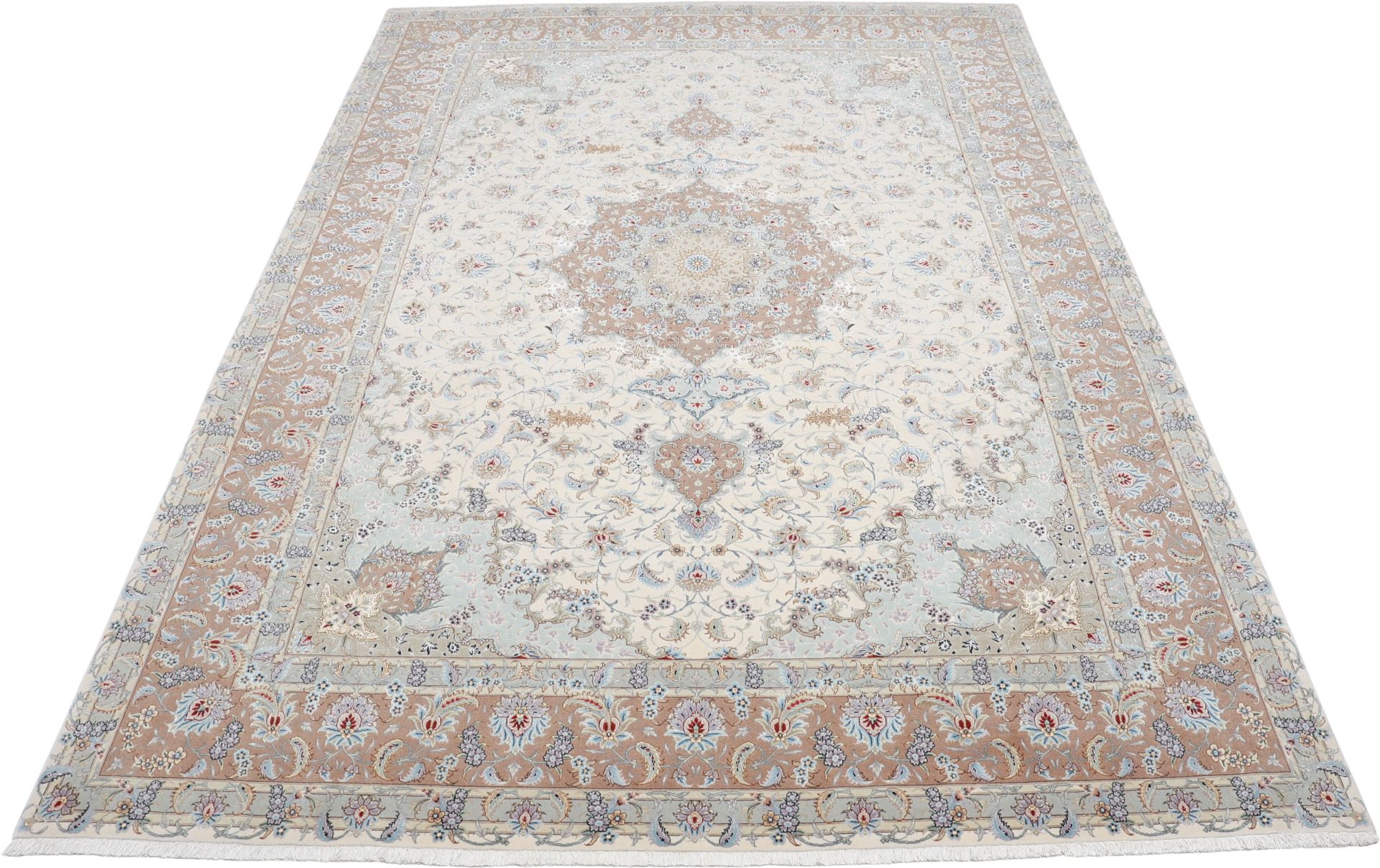 Handgeknüpfter Täbriz Perserteppich, 250 × 350 cm, Wolle & Seide