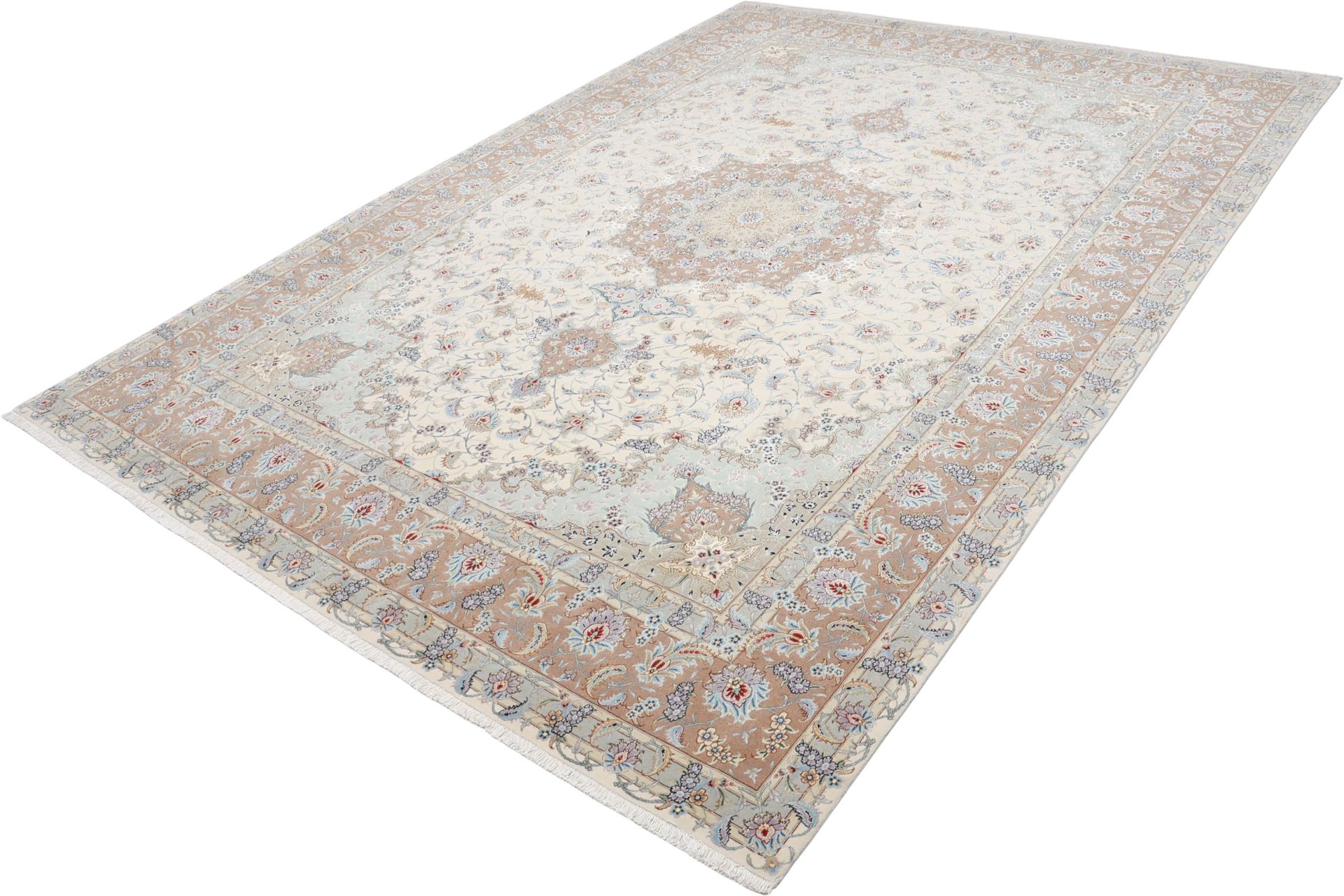 Handgeknüpfter Täbriz Perserteppich, 250 × 350 cm, Wolle & Seide