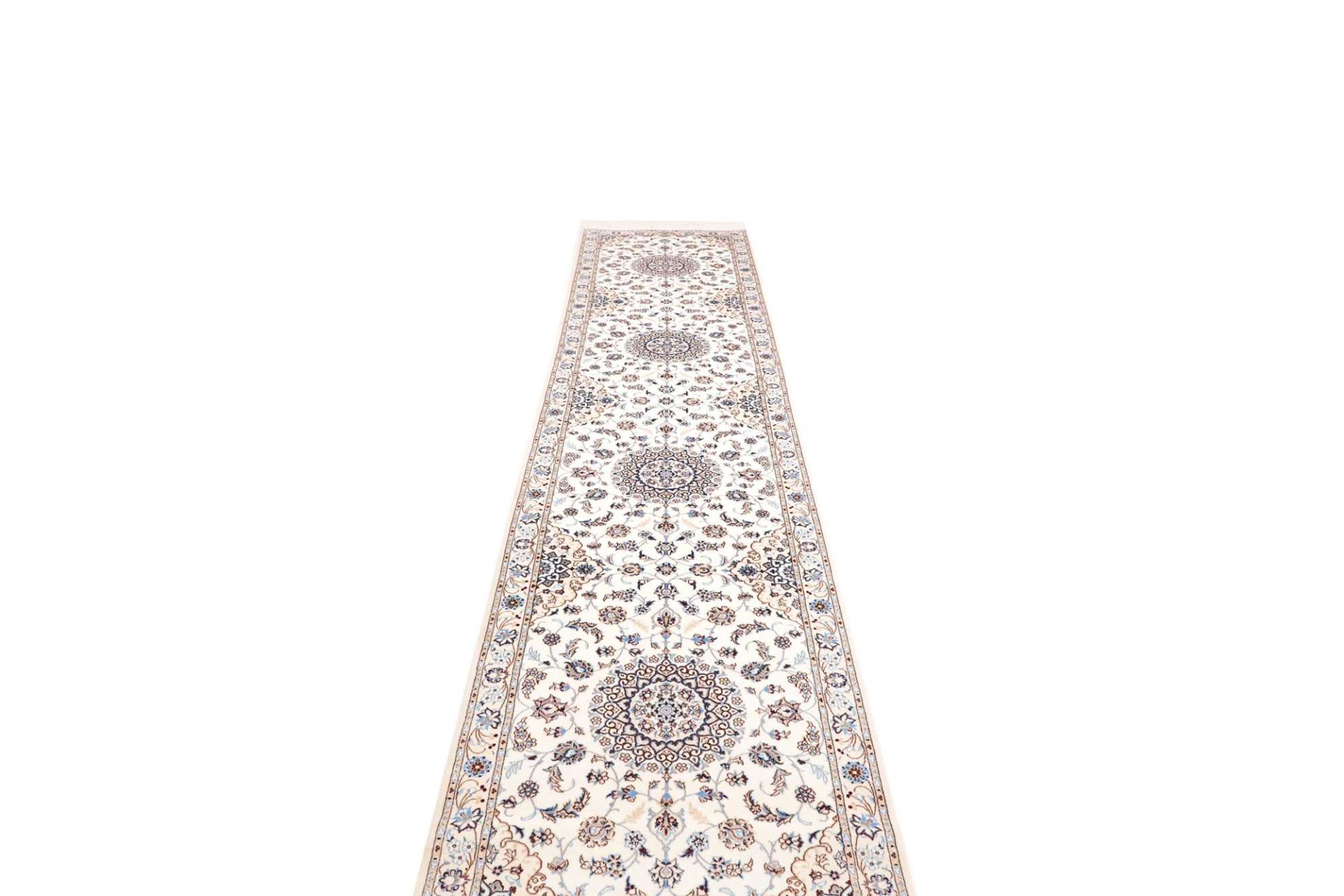 Handgeknüpfter Nain Perserteppich, 88 × 399 cm, Wolle