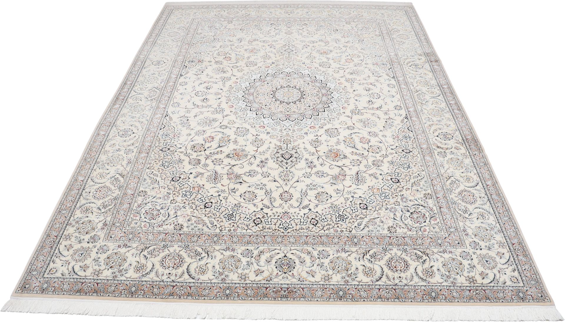 Nain Perserteppich 247 × 341 cm aus Wolle & Seide, handgeknüpft