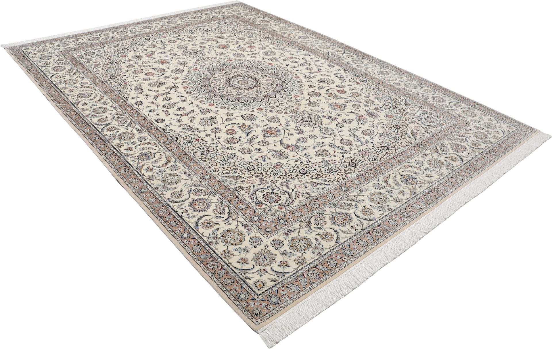 Nain Perserteppich 247 × 341 cm aus Wolle & Seide, handgeknüpft