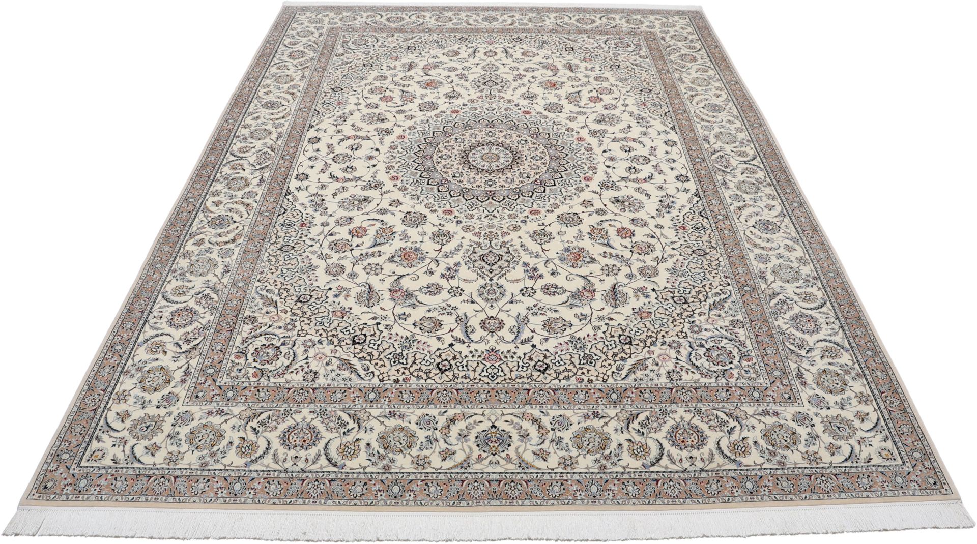 Nain Perserteppich 247 × 341 cm aus Wolle & Seide, handgeknüpft
