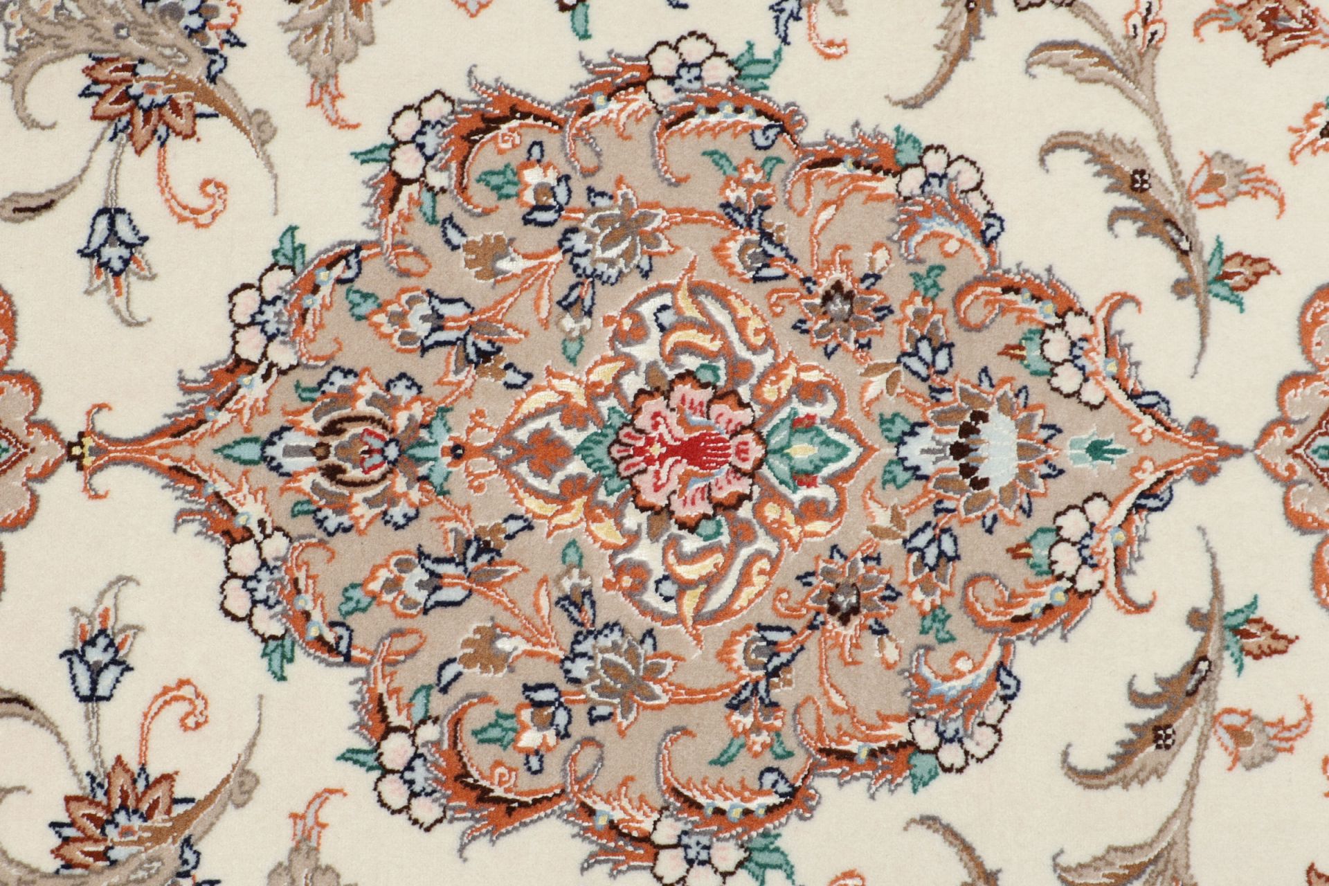 Handgeknüpfter Isfahan Perserteppich, 87 × 218 cm, Wolle & Seide