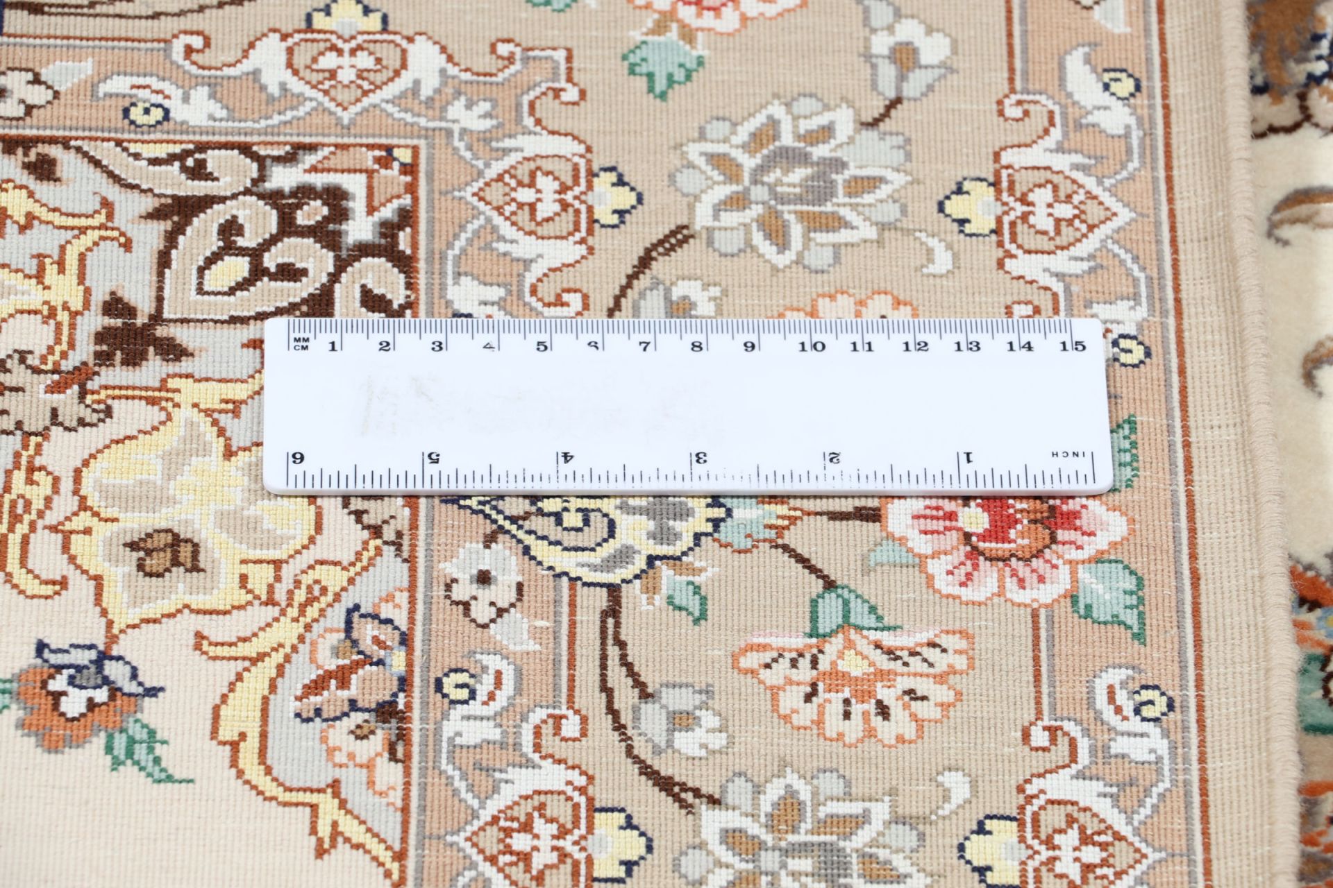 Handgeknüpfter Isfahan Perserteppich, 87 × 218 cm, Wolle & Seide