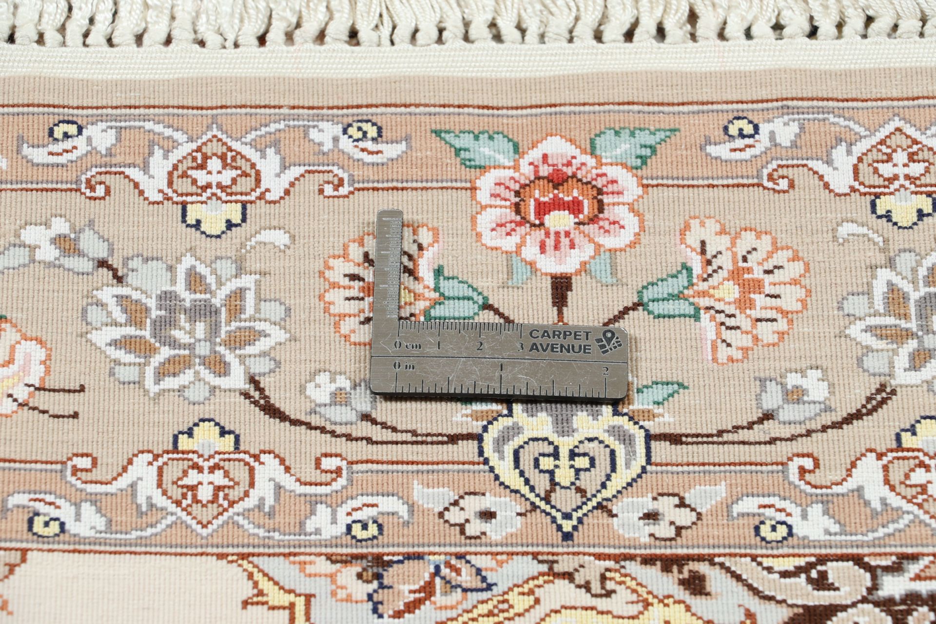 Handgeknüpfter Isfahan Perserteppich, 87 × 218 cm, Wolle & Seide