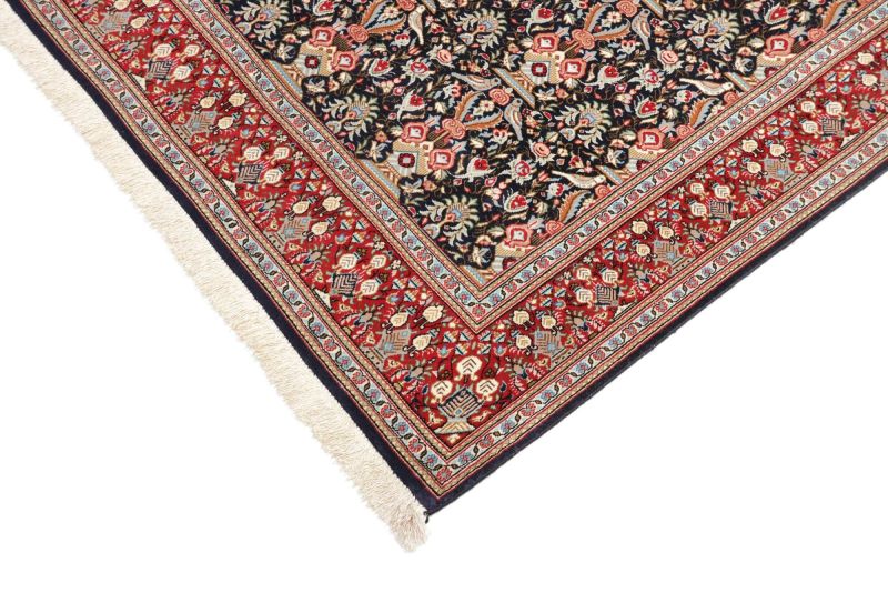 Handgeknüpfter Isfahan Perserteppich, 102 × 153 cm, Wolle & Seide