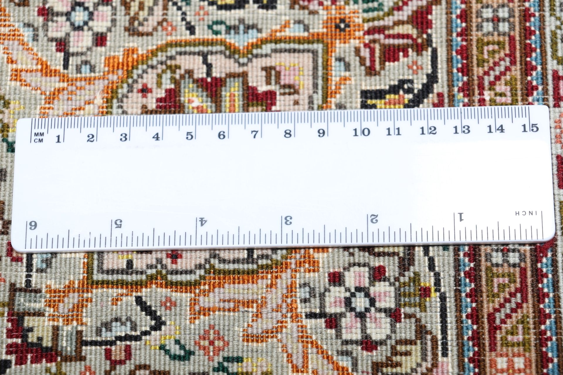 Handgeknüpfter Täbriz Perserteppich, 207 × 212 cm, Wolle & Seide