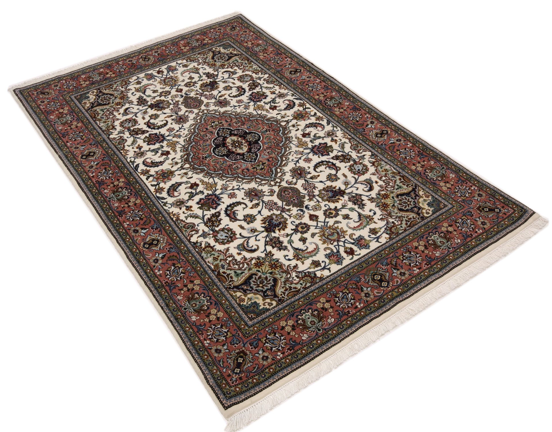 Isfahan Perserteppich aus Iran, 105 × 165 cm