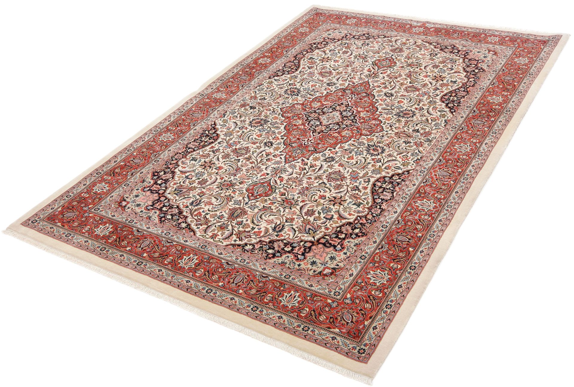 Handgeknüpfter Isfahan Perserteppich 143 × 225 cm