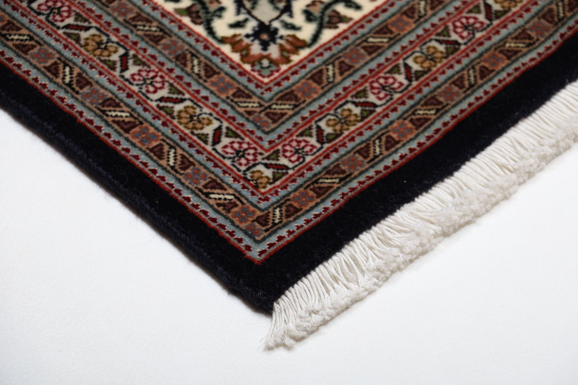 Täbriz Perserteppich 198 × 205 cm aus Wolle & Seide, handgeknüpft