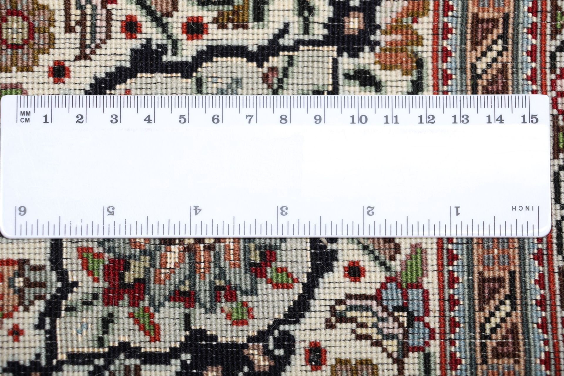 Täbriz Perserteppich 198 × 205 cm aus Wolle & Seide, handgeknüpft