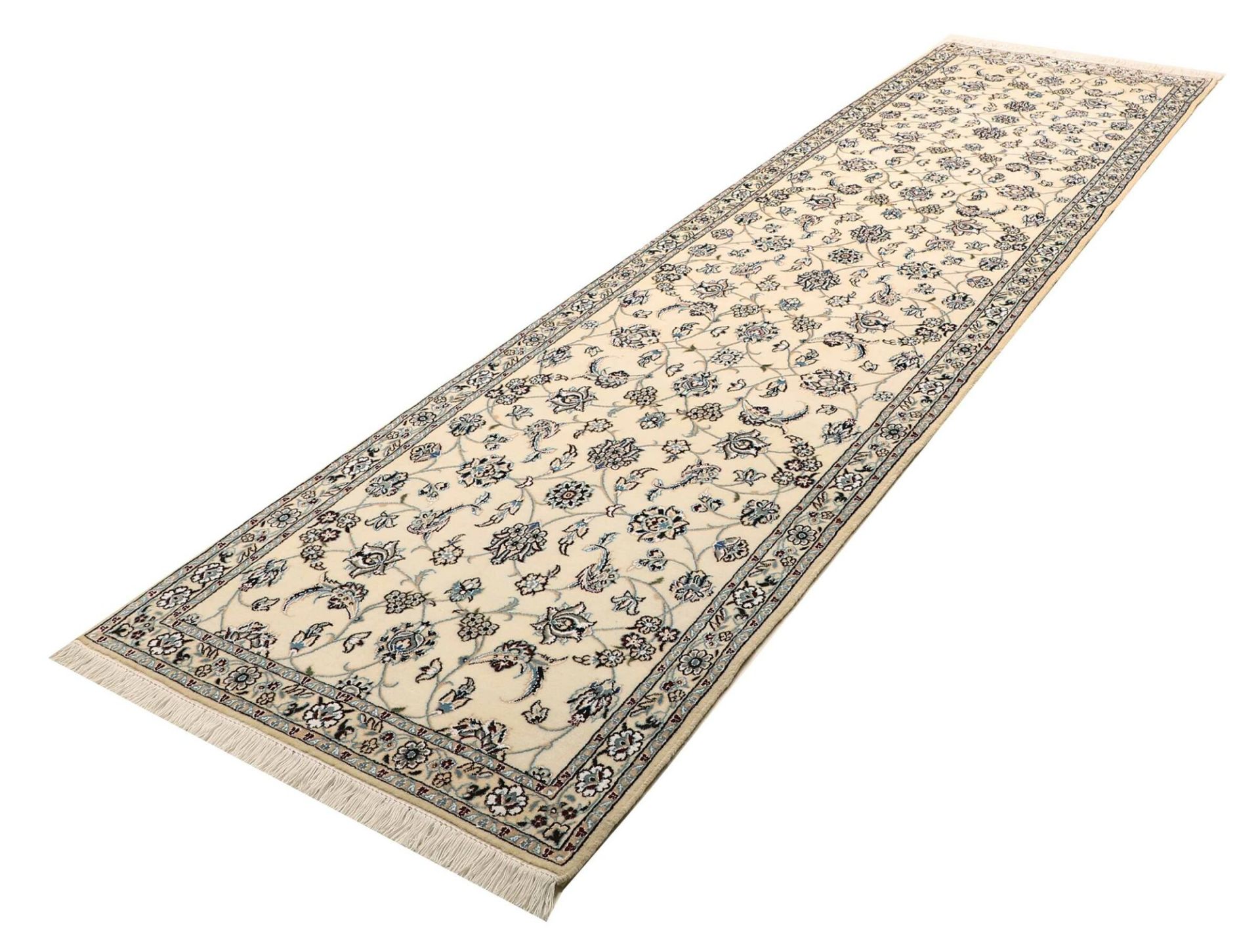 Handgeknüpfter Nain Perserteppich, 91 × 331 cm, Wolle
