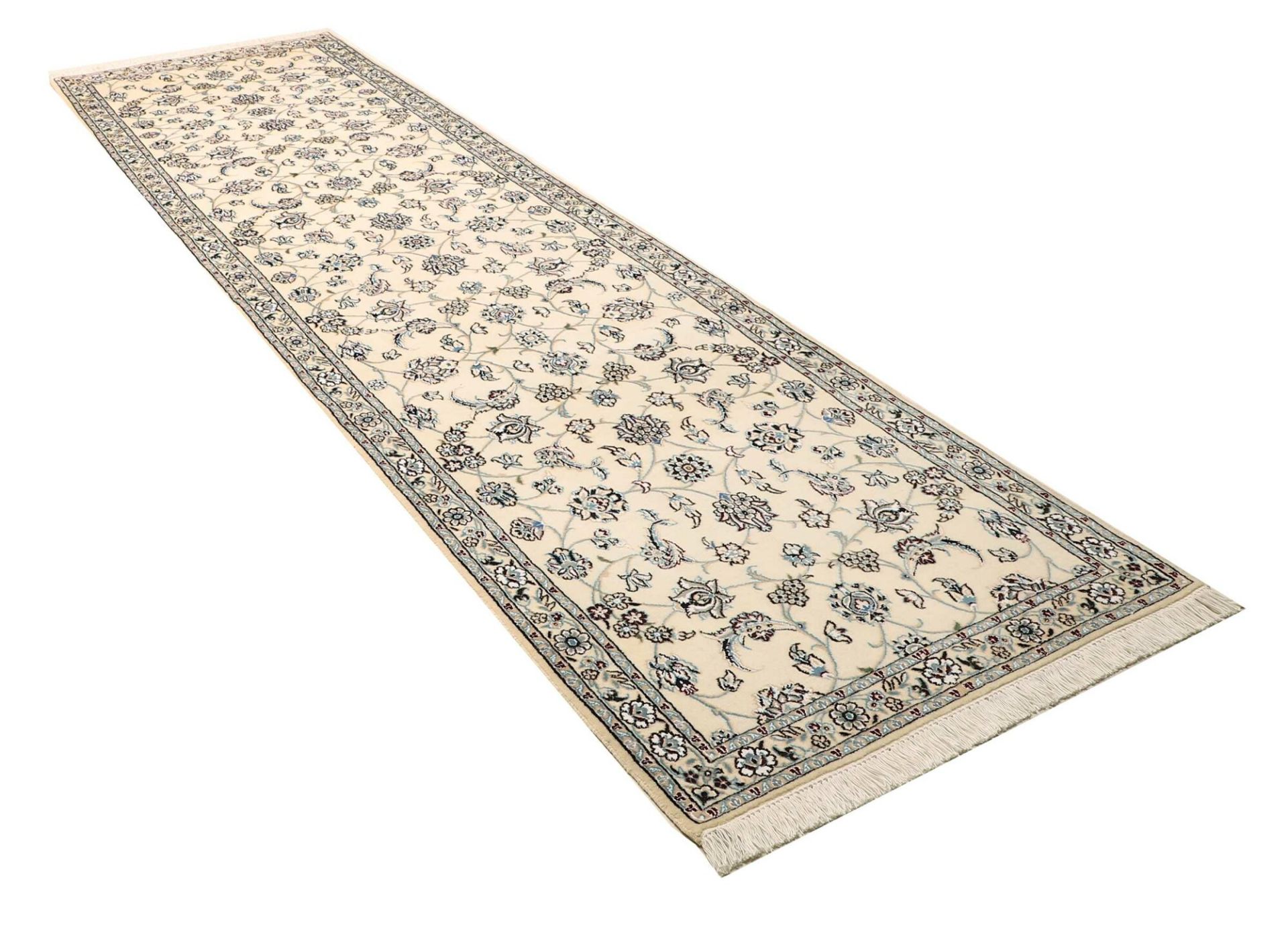 Handgeknüpfter Nain Perserteppich, 91 × 331 cm, Wolle