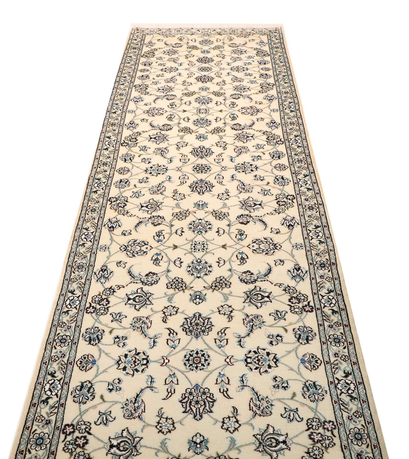 Handgeknüpfter Nain Perserteppich, 91 × 331 cm, Wolle