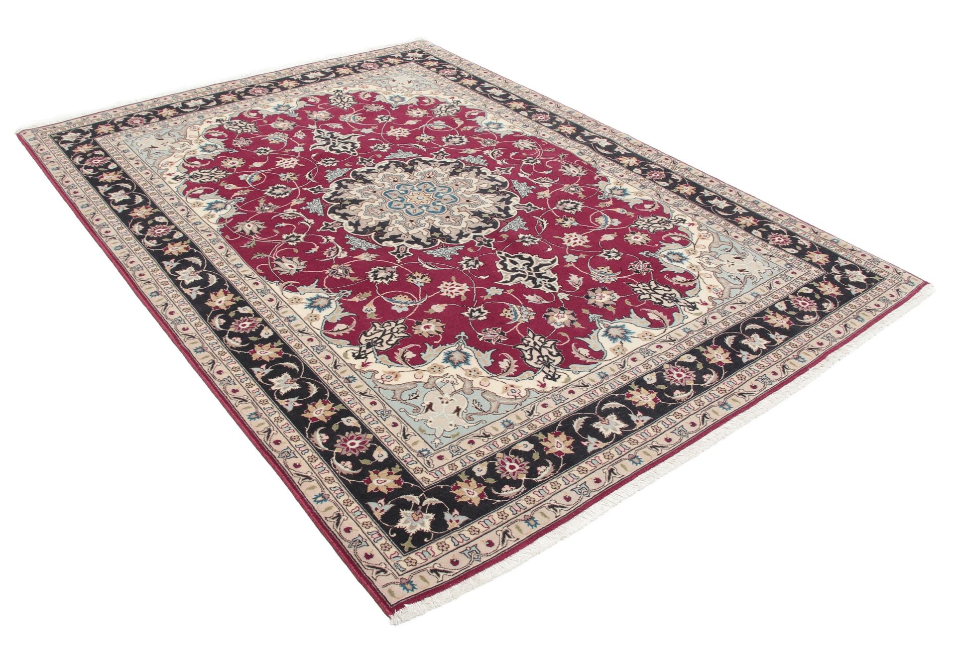 persischer-teppich-tabriz-152-x-205-cm-schurwolle-seide-handgeknupft-1 Handgeknüpfter Täbriz Perserteppich, 152 × 205 cm, Wolle & Seide