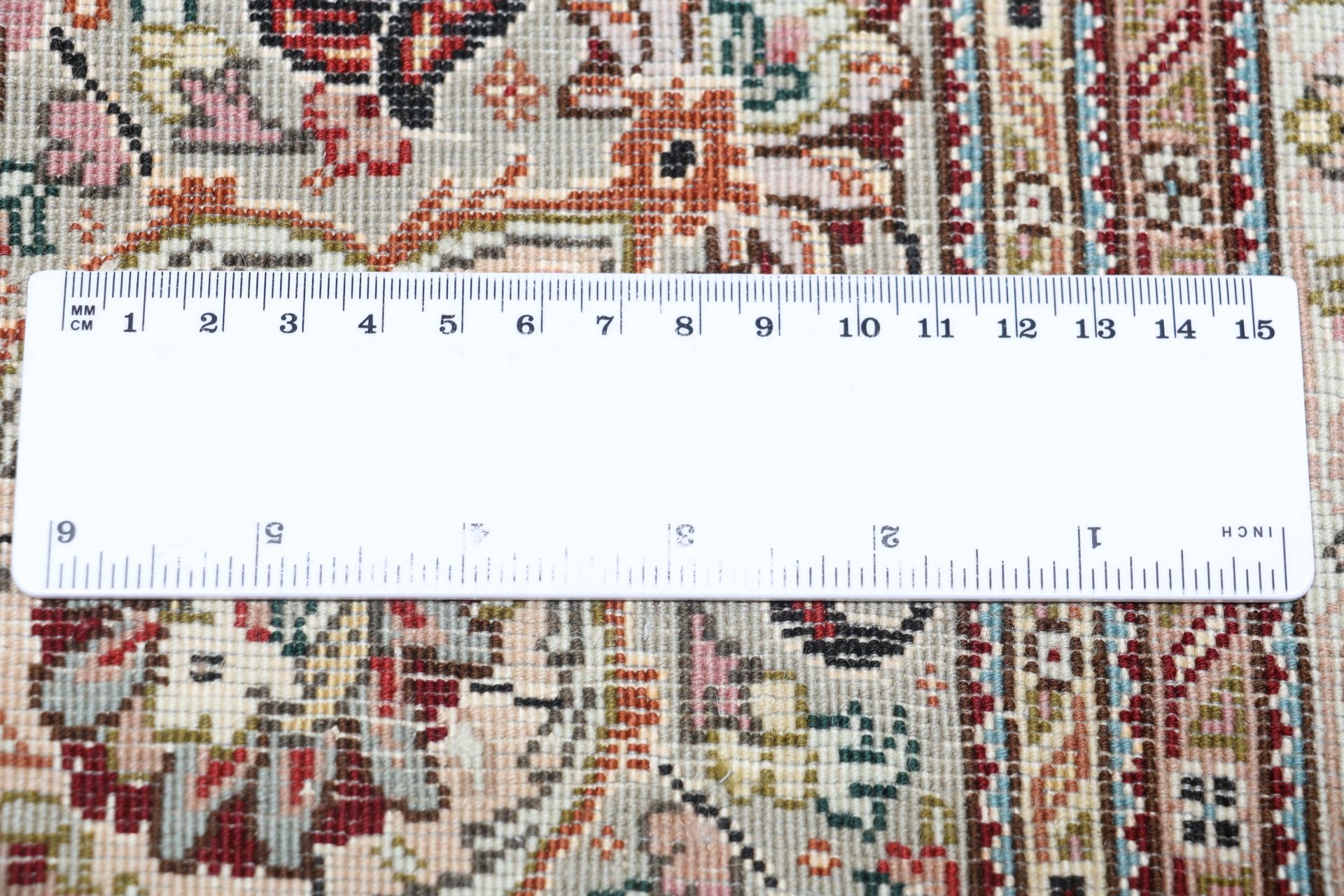 Täbriz Perserteppich 253 × 353 cm aus Wolle & Seide, handgeknüpft