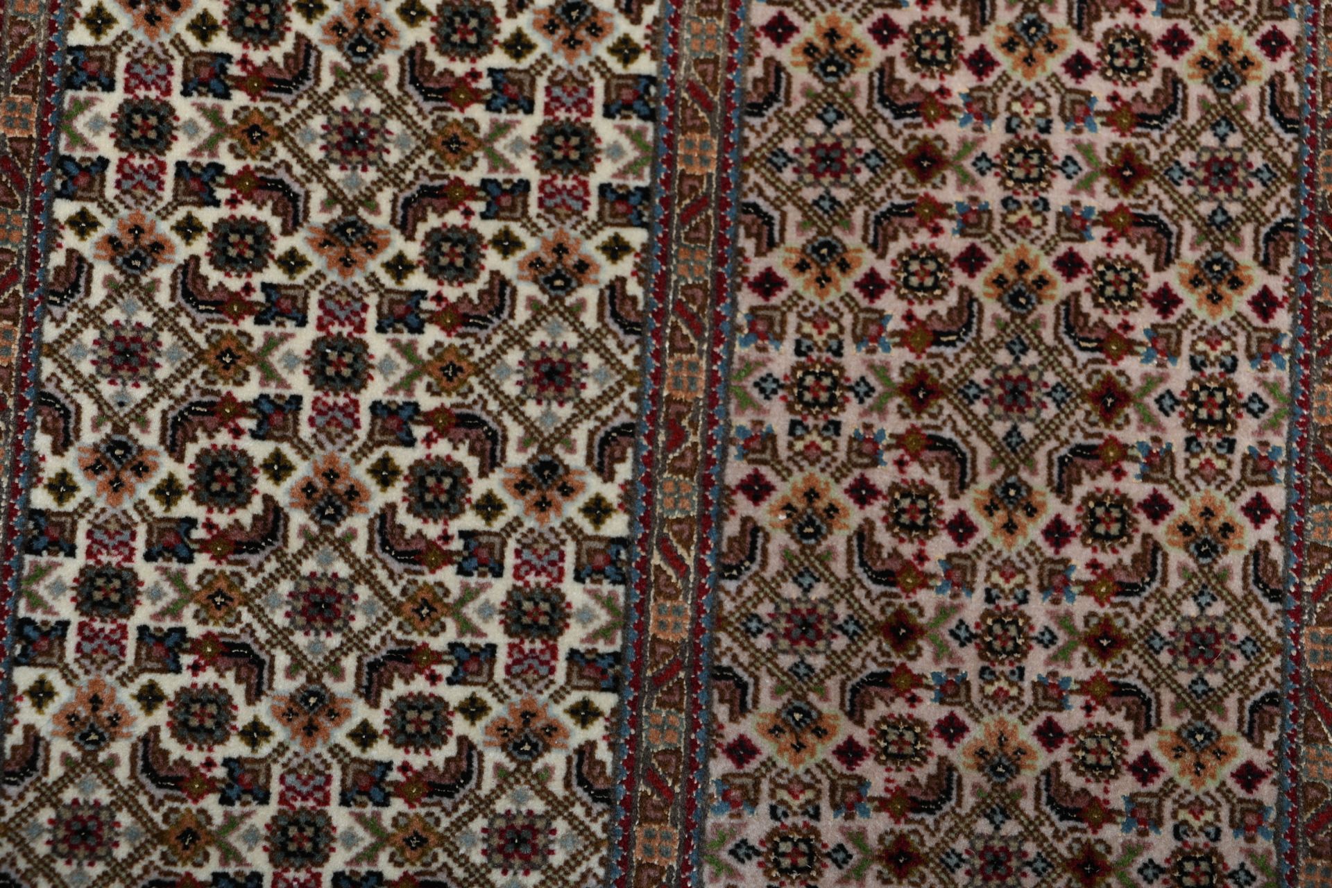 Täbriz Perserteppich 200 × 203 cm aus Wolle & Seide, handgeknüpft
