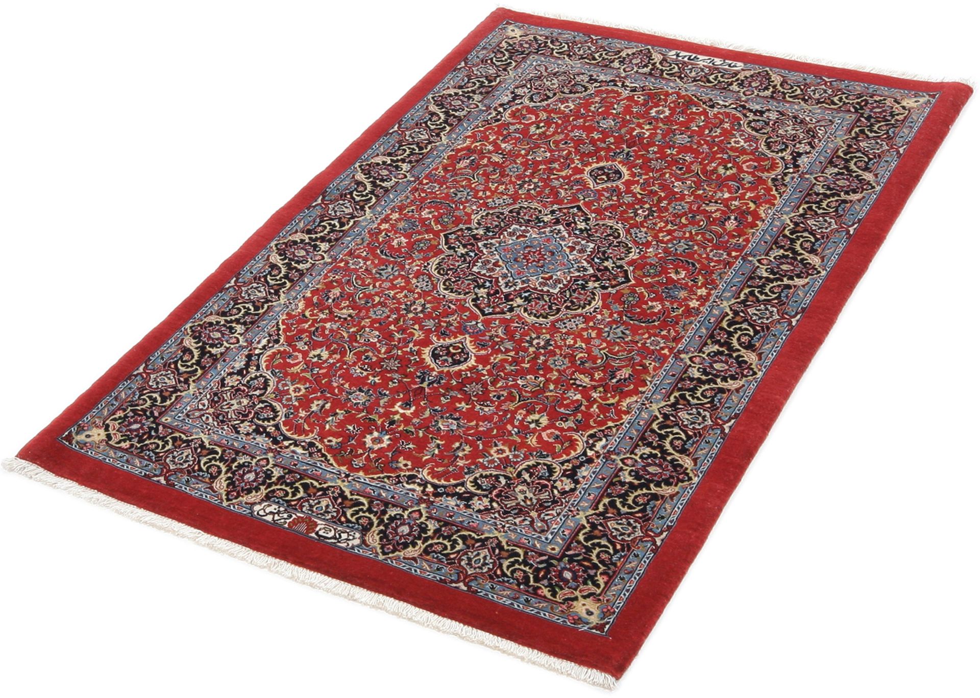 Isfahan Perserteppich aus Iran, 80 × 130 cm