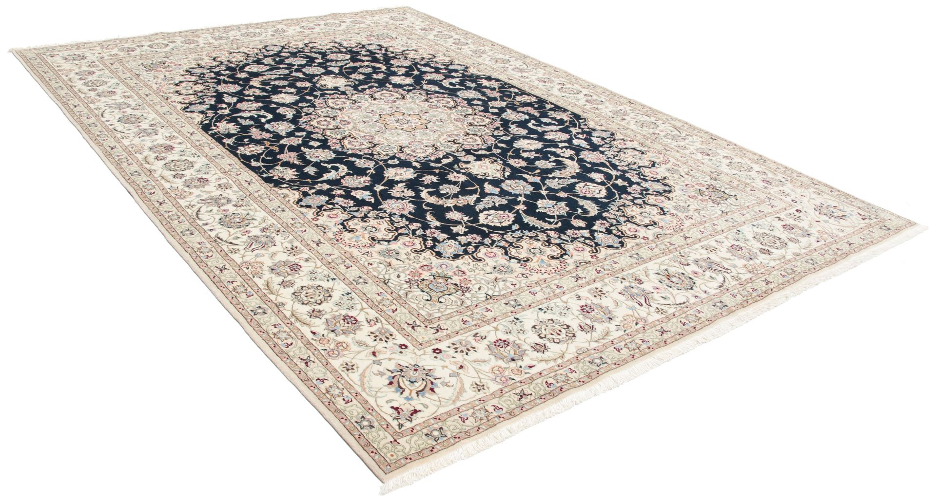 Nain Perserteppich 171 × 246 cm aus Wolle & Seide, handgeknüpft