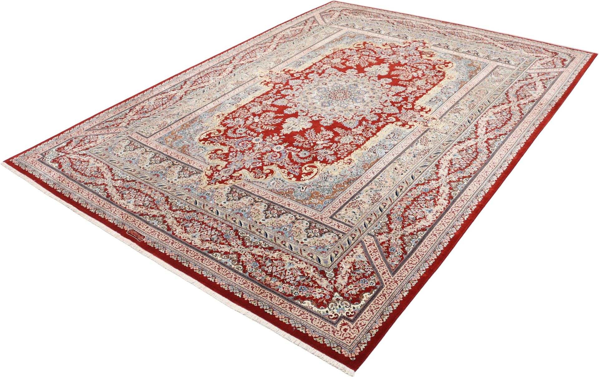 Isfahan Perserteppich aus Iran, 247 × 340 cm