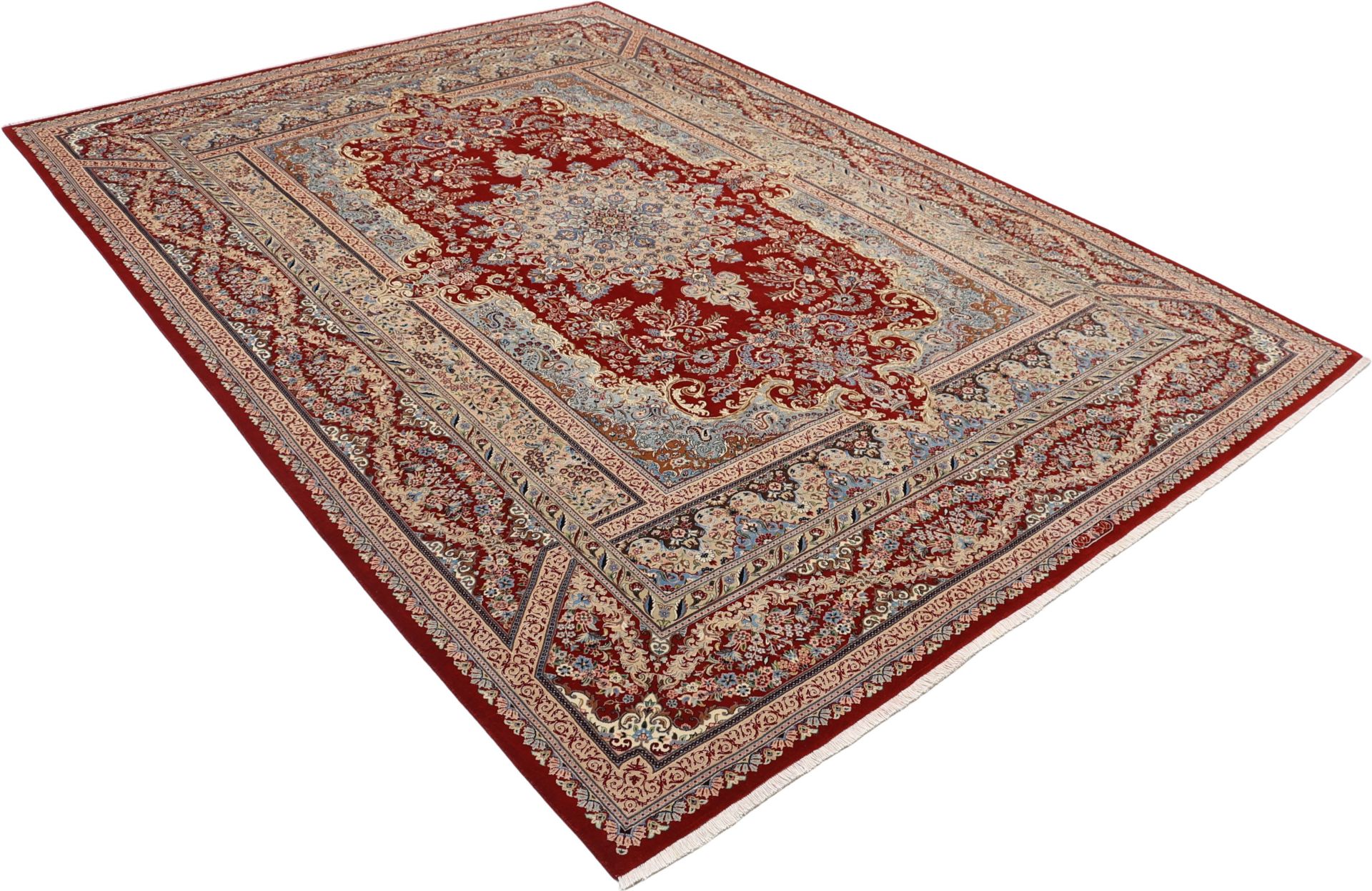 Isfahan Perserteppich aus Iran, 247 × 340 cm