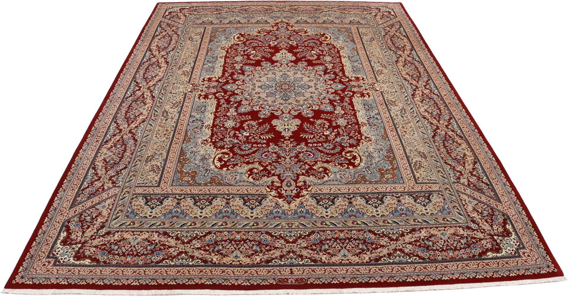 Isfahan Perserteppich aus Iran, 247 × 340 cm