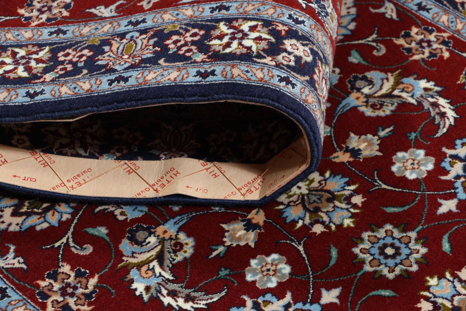 Handgeknüpfter Isfahan Perserteppich, 65 × 195 cm, Wolle & Seide