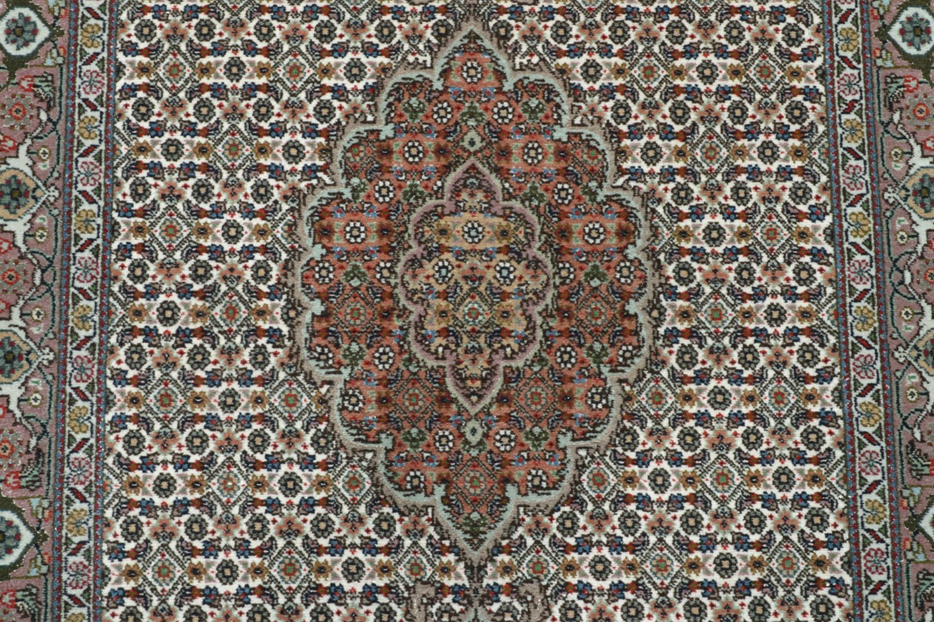 Handgeknüpfter Täbriz Perserteppich, 80 × 296 cm, Wolle & Seide