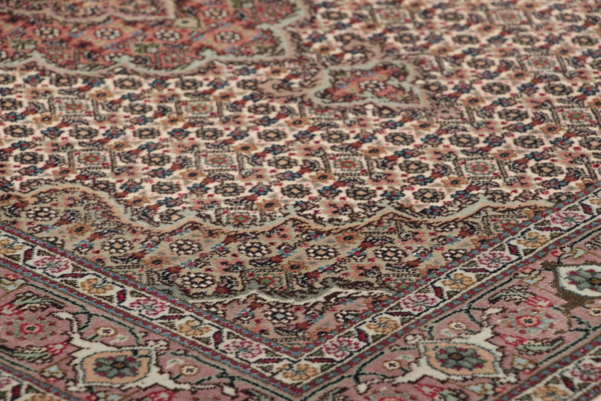 Handgeknüpfter Täbriz Perserteppich, 80 × 296 cm, Wolle & Seide
