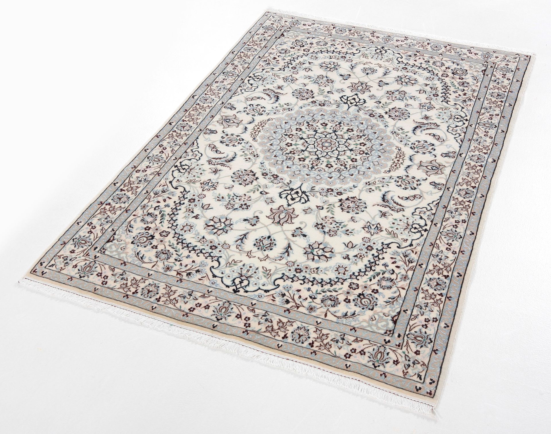 Nain Perserteppich 100 × 153 cm aus Wolle & Seide, handgeknüpft