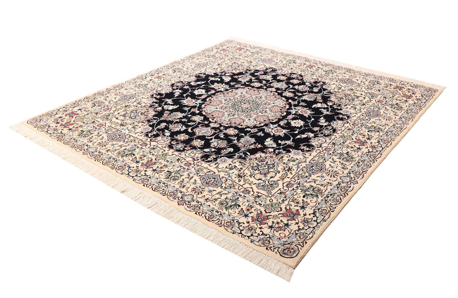 Nain Perserteppich 198 × 206 cm aus Wolle, handgeknüpft