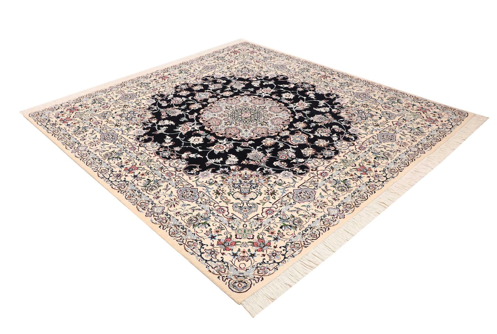Nain Perserteppich 198 × 206 cm aus Wolle, handgeknüpft