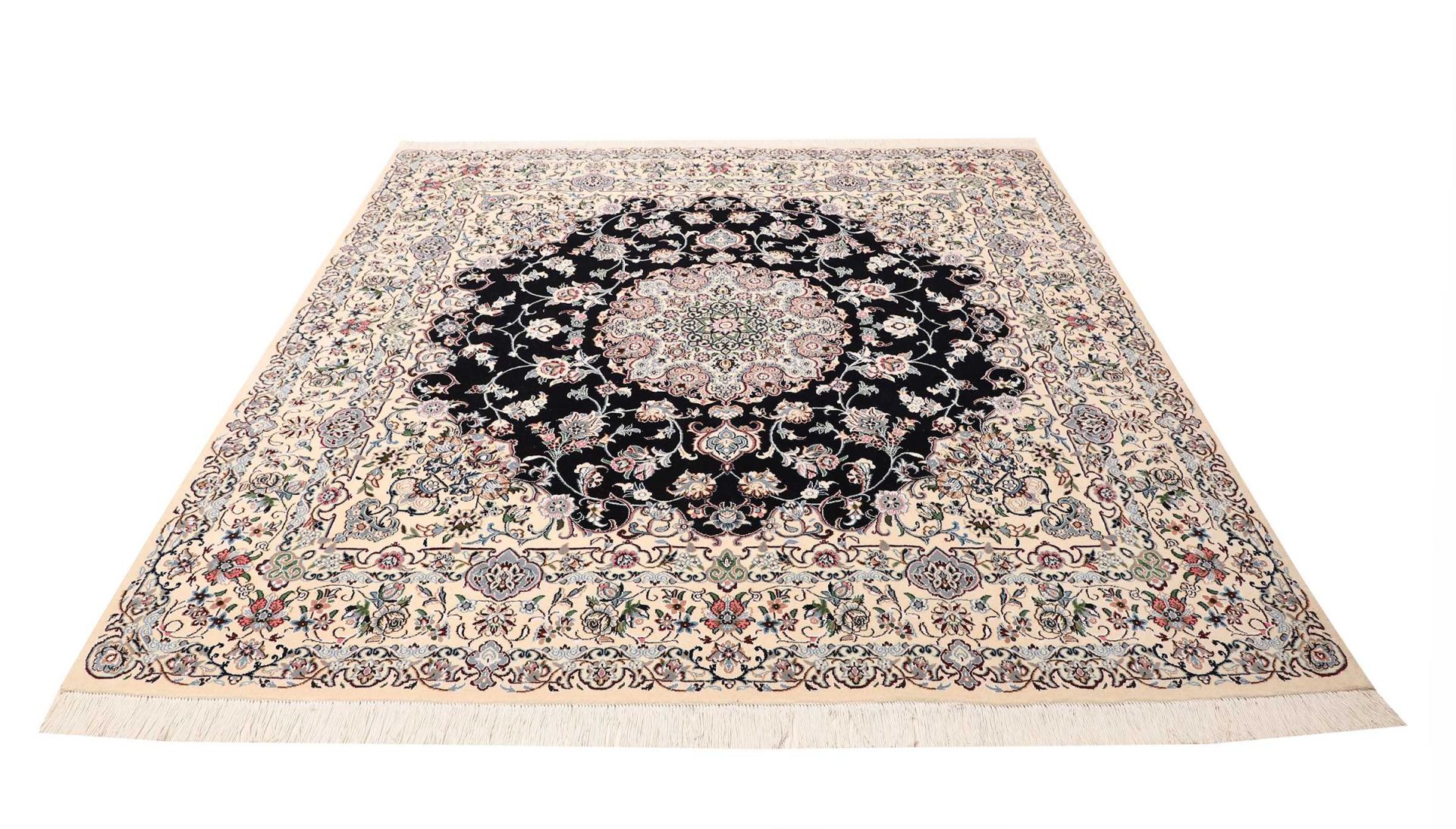 Nain Perserteppich 198 × 206 cm aus Wolle, handgeknüpft