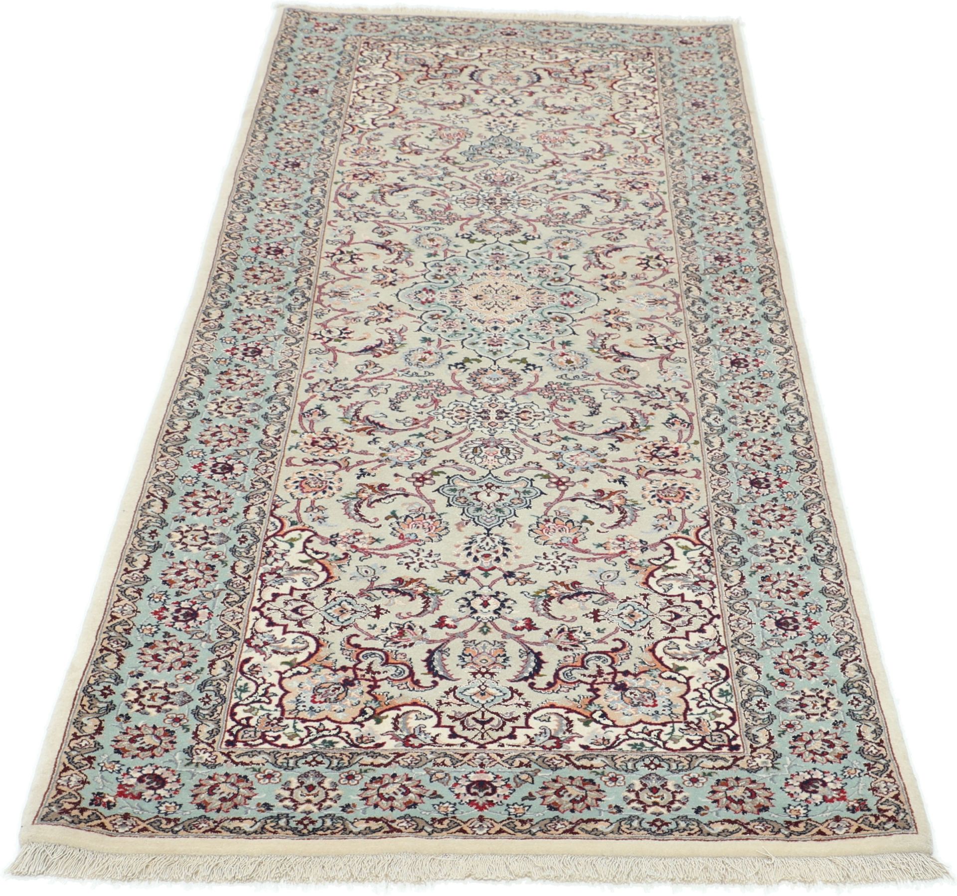 Isfahan Perserteppich aus Iran, 76 × 224 cm
