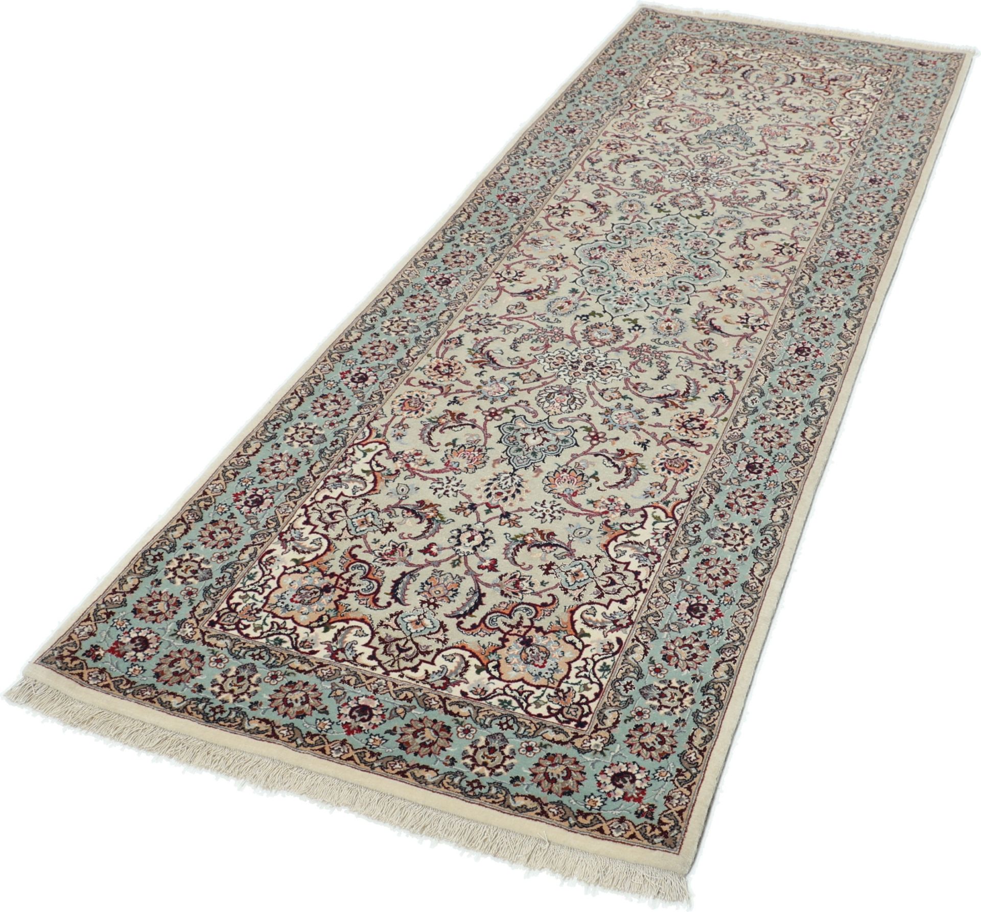 Isfahan Perserteppich aus Iran, 76 × 224 cm